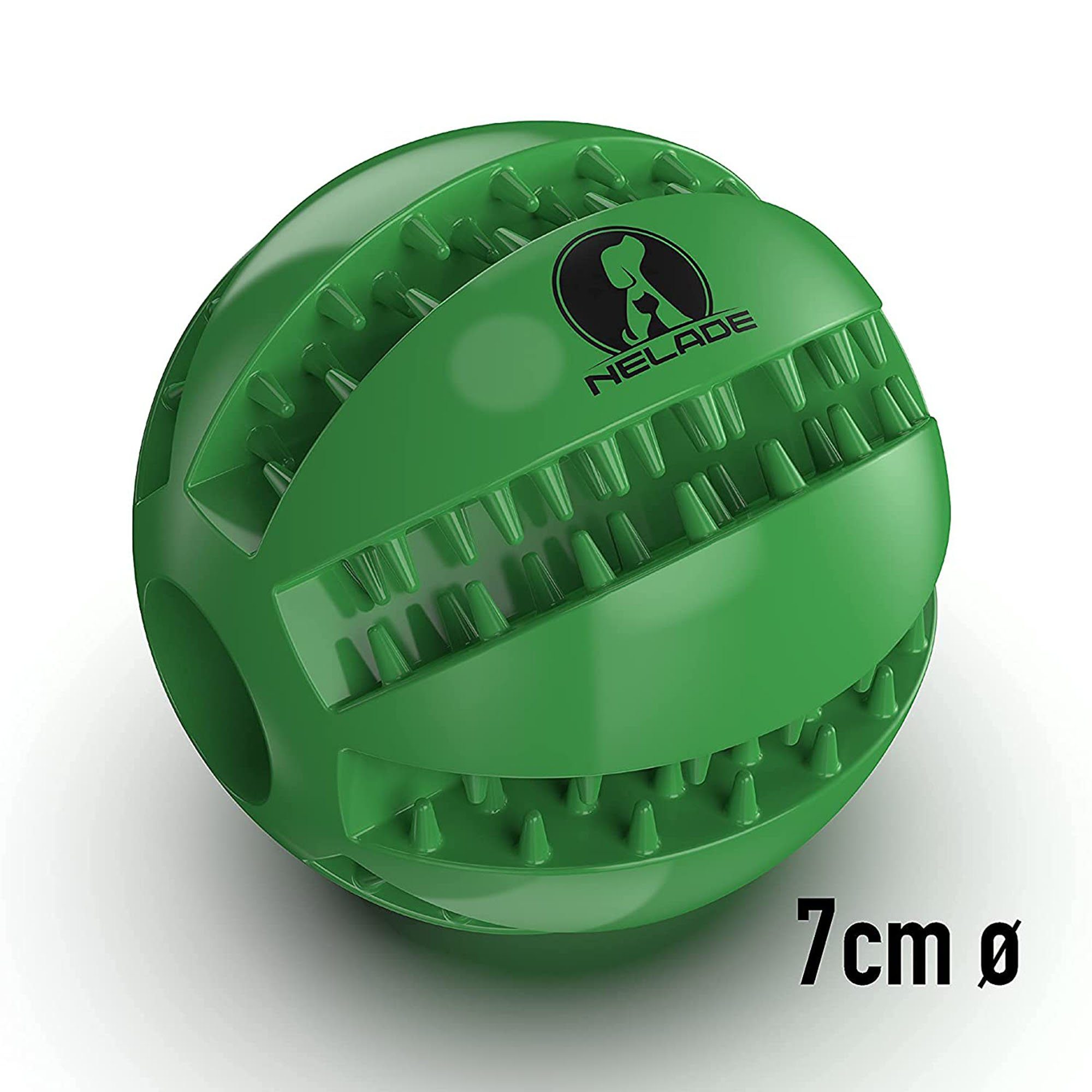 NELADE® Snackball - Ø 7cm für Kleine & Große Hunde - 100% Kautschuk, Naturkautschuk