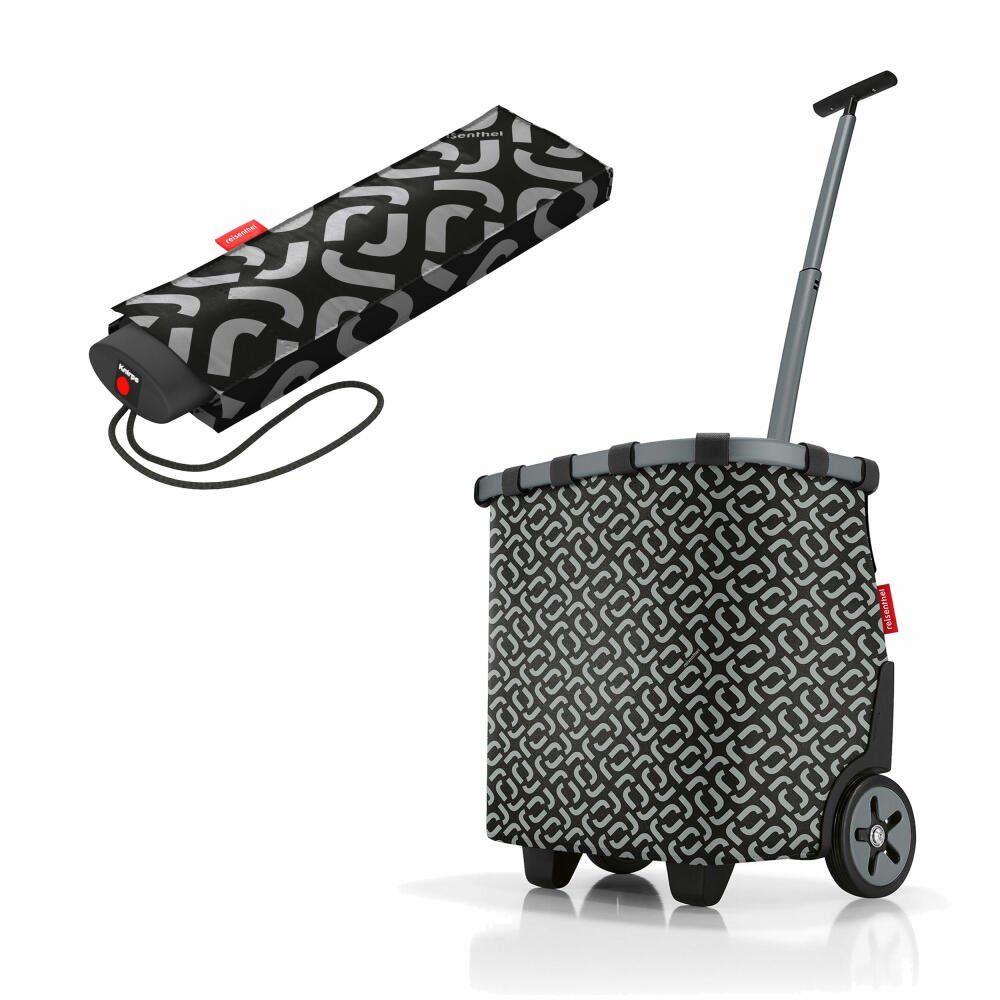 REISENTHEL® Einkaufstrolley carrycruiser Set Frame Signature Black, mit  umbrella pocket mini