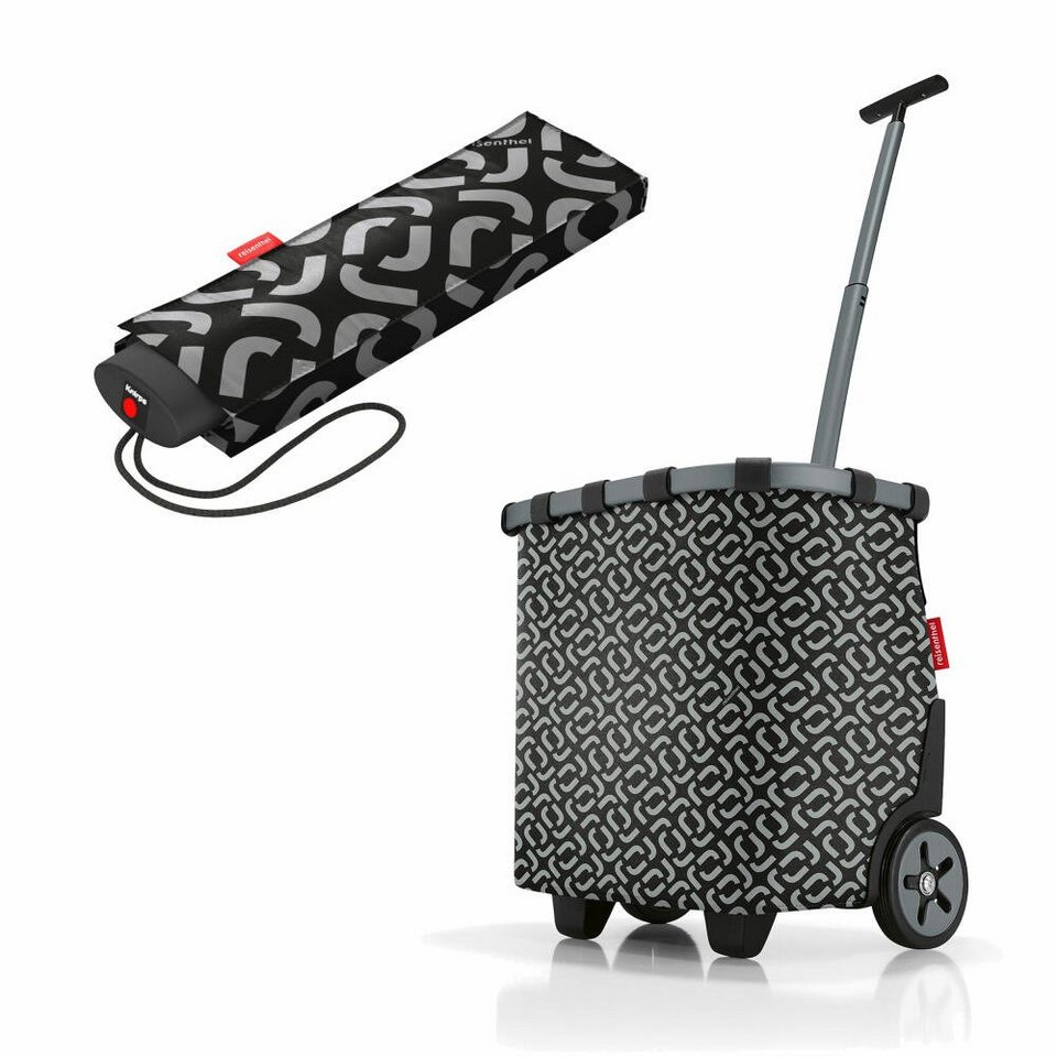 REISENTHEL® Einkaufstrolley carrycruiser Set Frame Signature Black, mit  umbrella pocket mini, Große, kugelgelagerte Räder