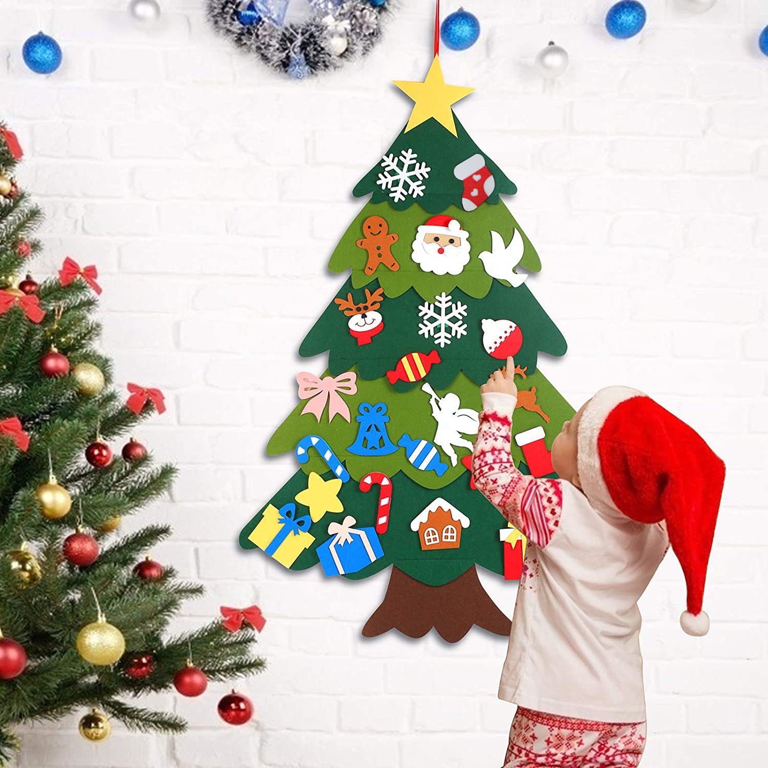 Dekoration Kinder Pcs DIY Weihnachtsbaum Hängend 26 Vaxiuja Künstlicher Filz Weihnachten Weihnachtsbaum,