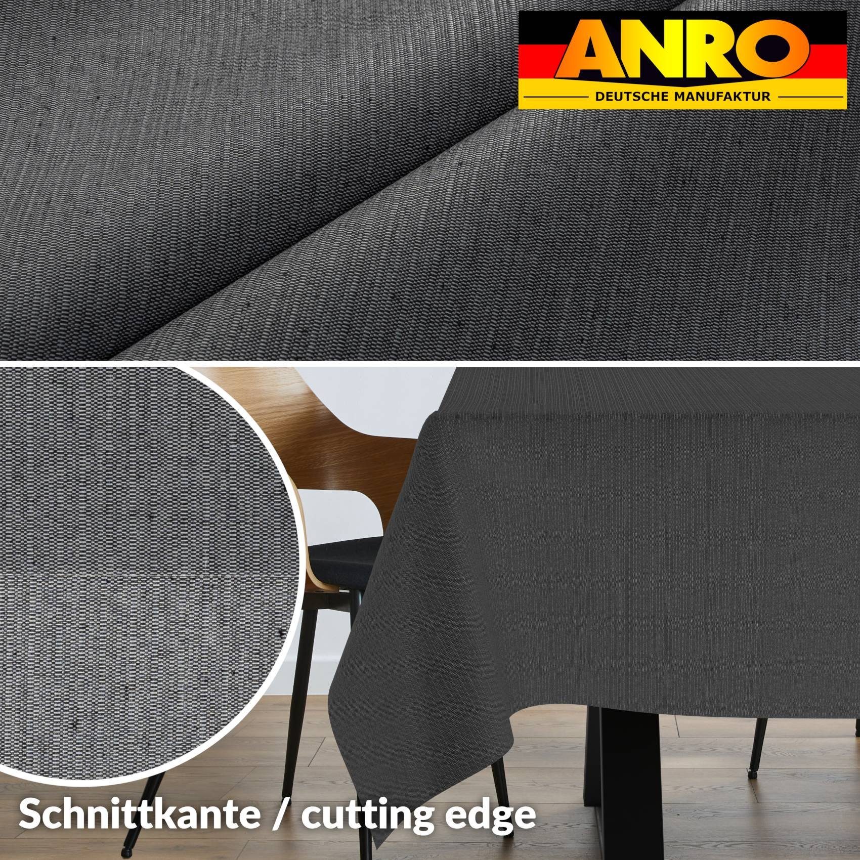 ANRO Tischdecke Hochwertig Tischwäsche mit Beschichtung (Einzelstück 1-tlg), Premium TEFLON und 2-Fache Acryl Beschichtung