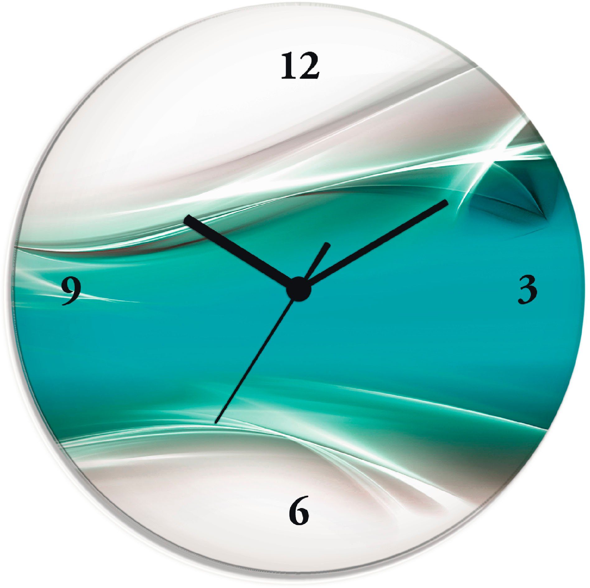 Artland Wanduhr Kreatives Element (wahlweise mit Quarz- oder Funkuhrwerk, lautlos ohne Tickgeräusche) blau