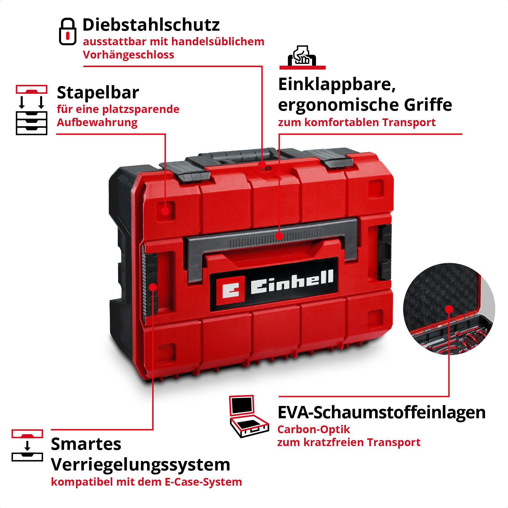 Einhell Werkzeugset E-CASE, (80-tlg), Kompatibel mit günstig online kaufen
