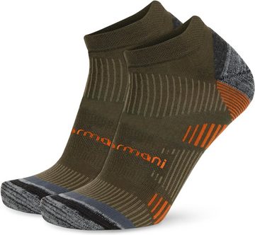 normani Sneakersocken 2 Merino Trekking Sneaker-Socken mit Frotteesohle (2 Paar) hochwertige Merinowolle