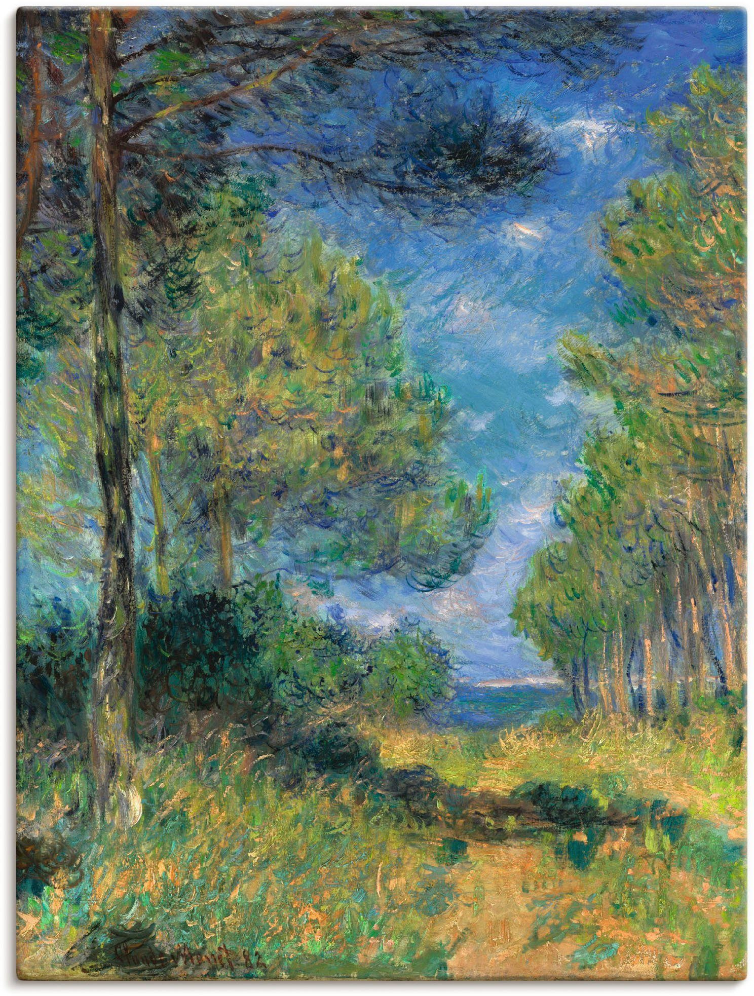 Artland Wandbild Nadelbäume in Varengeville. 1882, Wiesen & Bäume (1 St), als Leinwandbild, Wandaufkleber in verschied. Größen