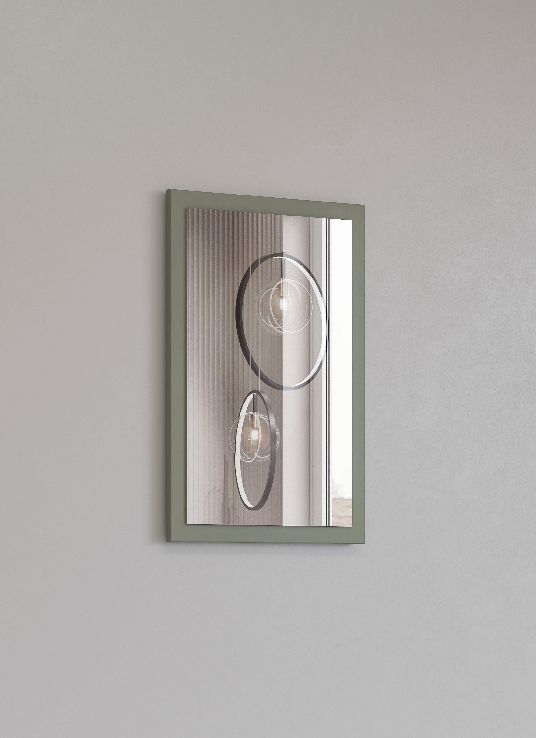 OTTO home Garderobenspiegel Cross,Breite 40-60 cm moderner Flurspiegel hochkant oder quer hängend, Wandspiegel mit Rahmenoptik