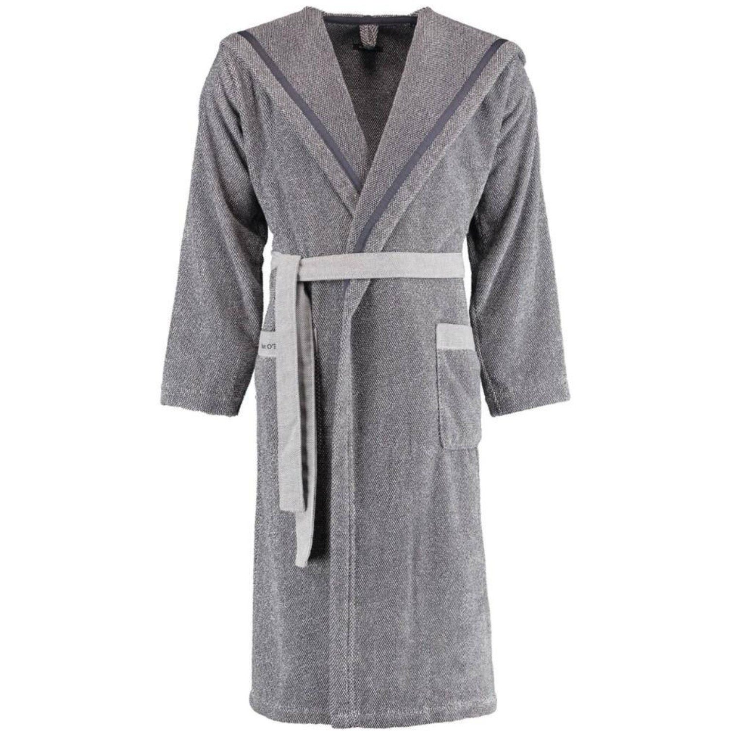 Marc O'Polo Home Unisex-Bademantel Melange von Marc O'Polo, 100% Baumwolle, Kapuze, Zwei Taschen, Bindegürtel