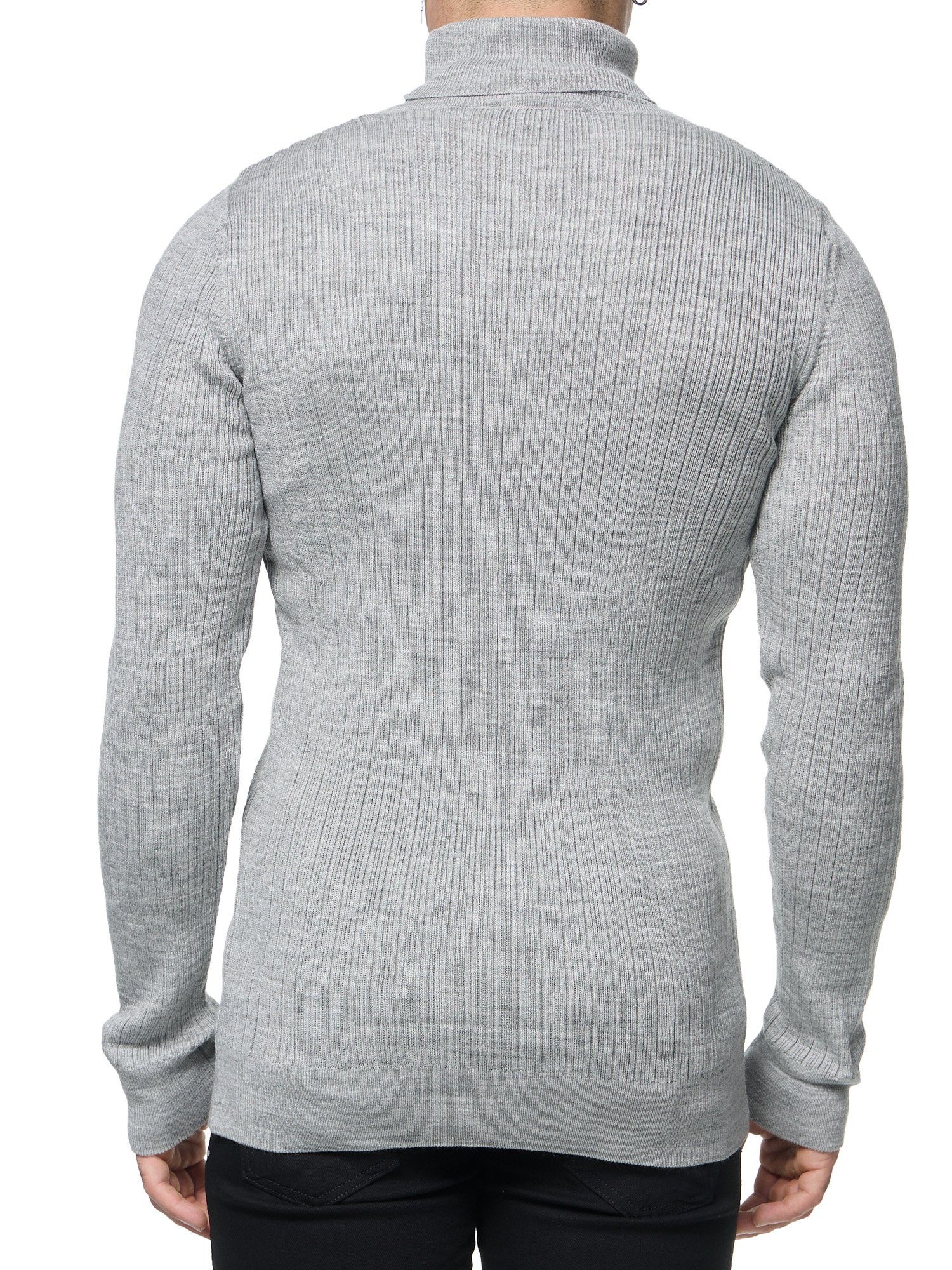 Banco Rollkragenpullover Rollkragen Pullover in unifarbenem Design - Slim Fit