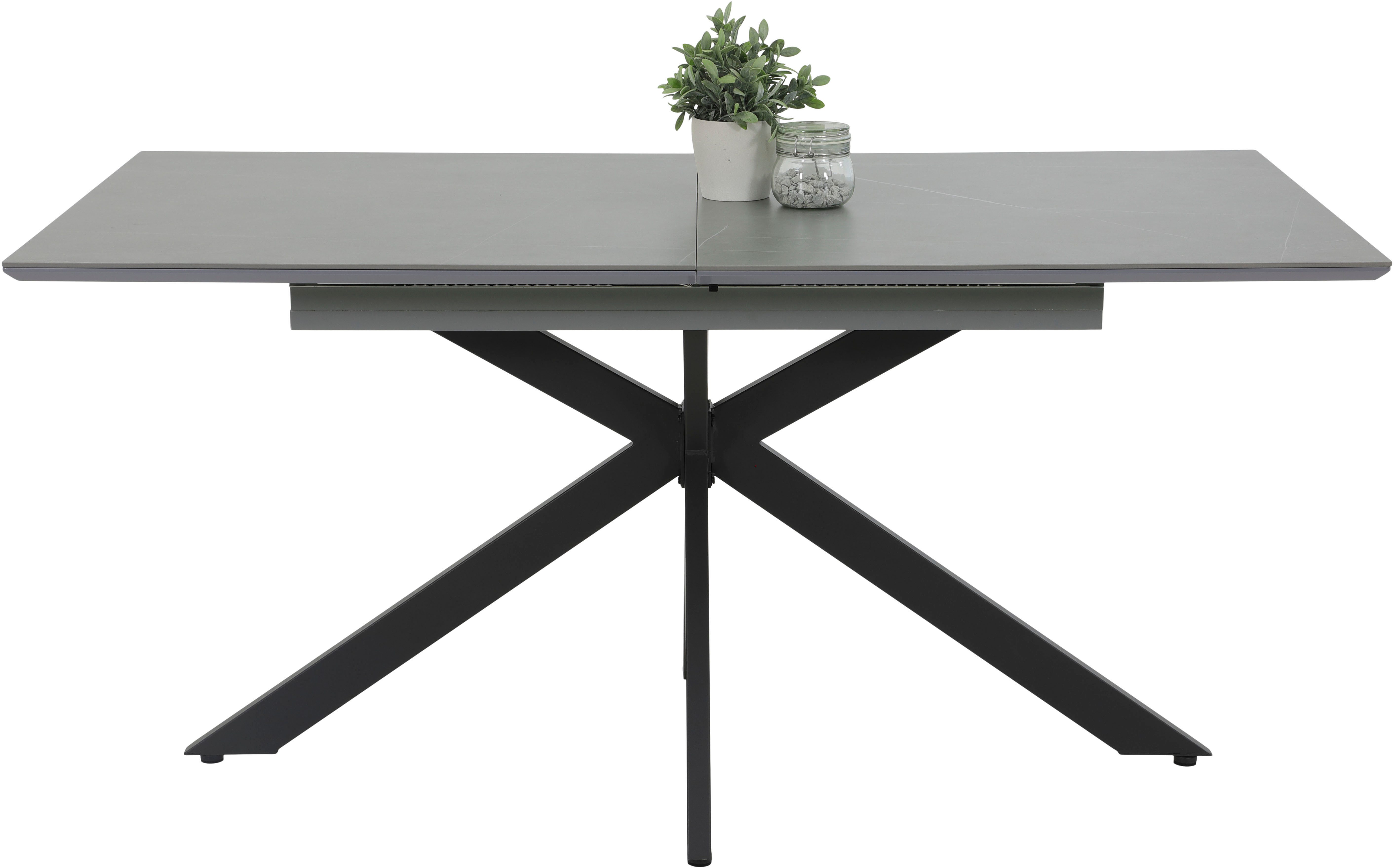 Esstisch CHIARA Ausziehtisch 160 - 200 cm mit pflegeleichter Steinoberfläche