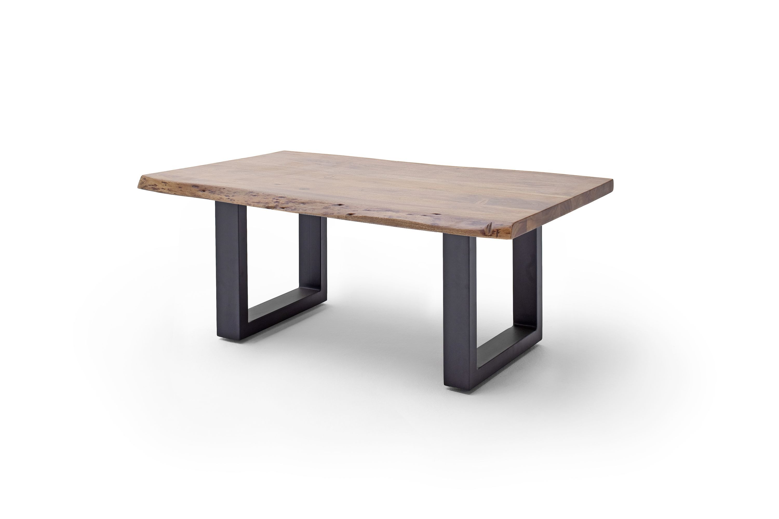Robas Lund Couchtisch, Akazie walnussfarben m. U-Gestell anthrazit lackiert 110x45x70 cm