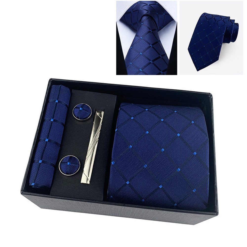 Herren Krawatten-Set, Hochzeitsfest Elegante (4-St) Set krawatte Stück 4 Herren krawatten Dekorative für Krawatte Klassisch für