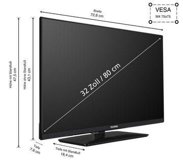 Telefunken XH32N750M LCD-LED Fernseher (80 cm/32 Zoll, HD-ready, Triple-Tuner, USB-Mediaplayer)