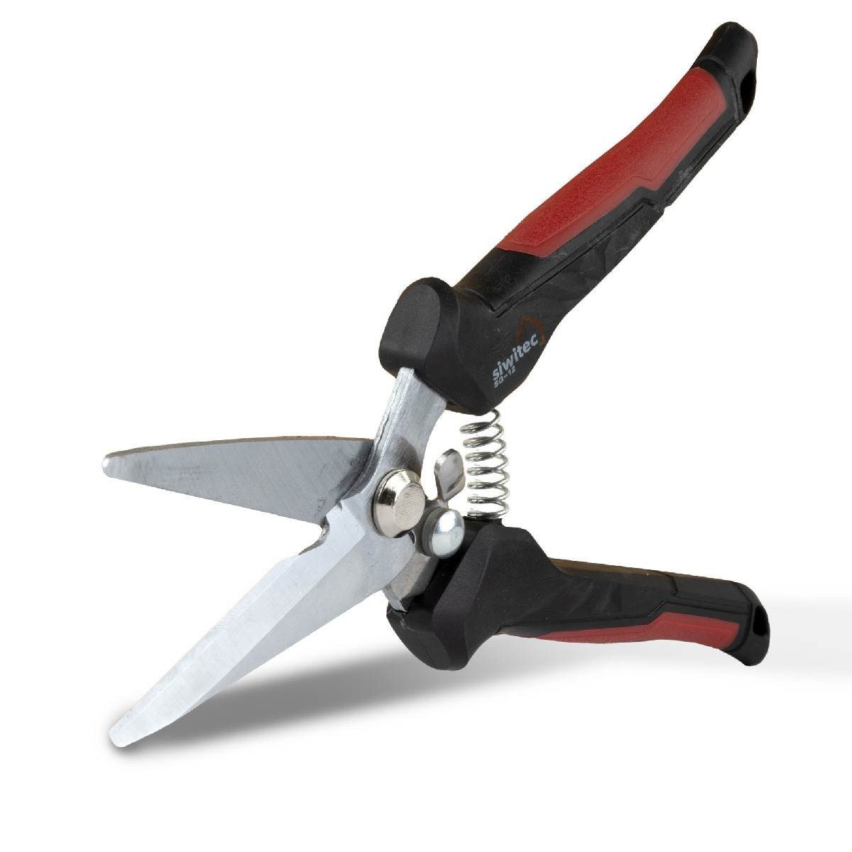 siwitec Gartenschere Gartenschere SG-12 mit gerader Klinge, Pflanzenschere, Blumenschere, E