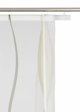 Schiebegardine Dimona, my home, Klettschiene (2 St), transparent, Voile, 2-er Set, Fertiggardine, mit Befestigungszubehör, Wellen
