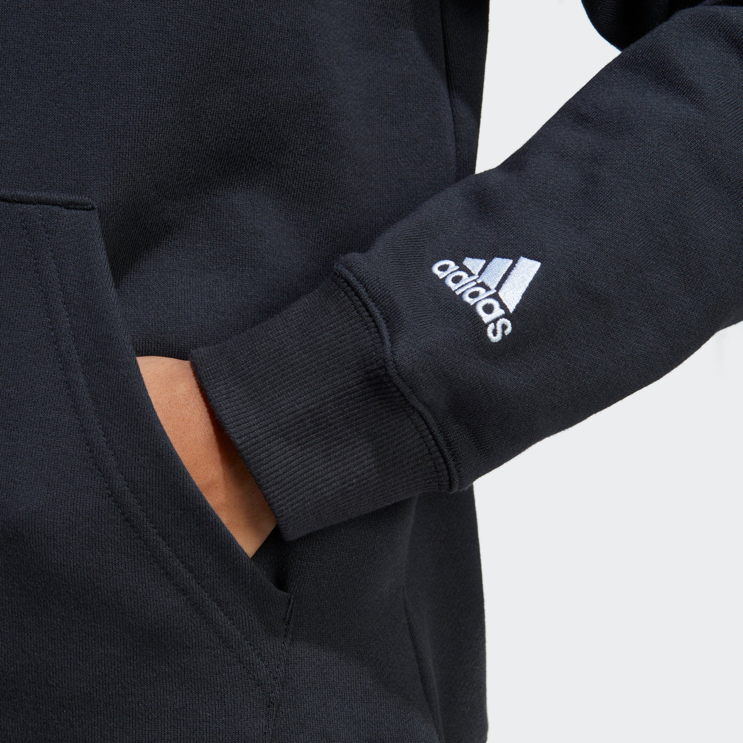 LINEAR Kapuzensweatshirt Black HOODIE White / adidas ESSENTIALS Sportswear