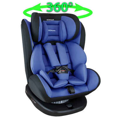 XOMAX Autokindersitz Amelia, bis: 11, bis: 36 kg, (Amelia), mit 360° Drehfunktion, Isofix Gruppe 0/1/2/3 5-Punkt-Gurt ECE R44/04