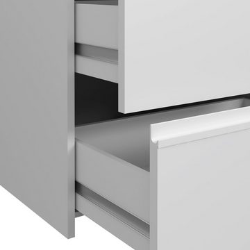 freiraum Schwebetürenschrank Winn2 (BxHxT: 170,3x205x61,2 cm) in Weiß mit 3 Schubladen und 2 Türen