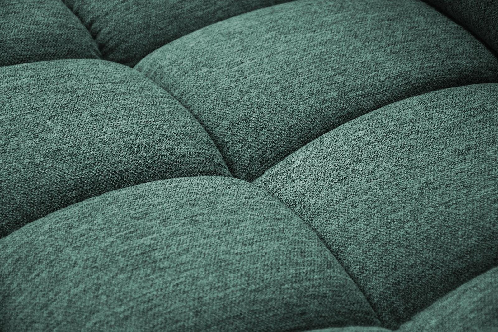 Beautysofa Ecksofa Volf, mit Eckcouch mit mit 14) Schlaffunktion, Wohnzimmer, aus (polaris Design, Kopfstützen, verstellbare Velours Grün Schlafecke für Bettkasten, modernes im