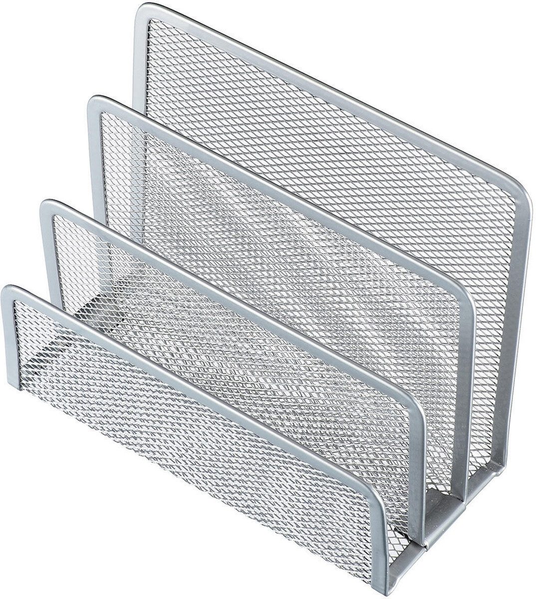 Briefablage Briefständer Mesh Metall silber.