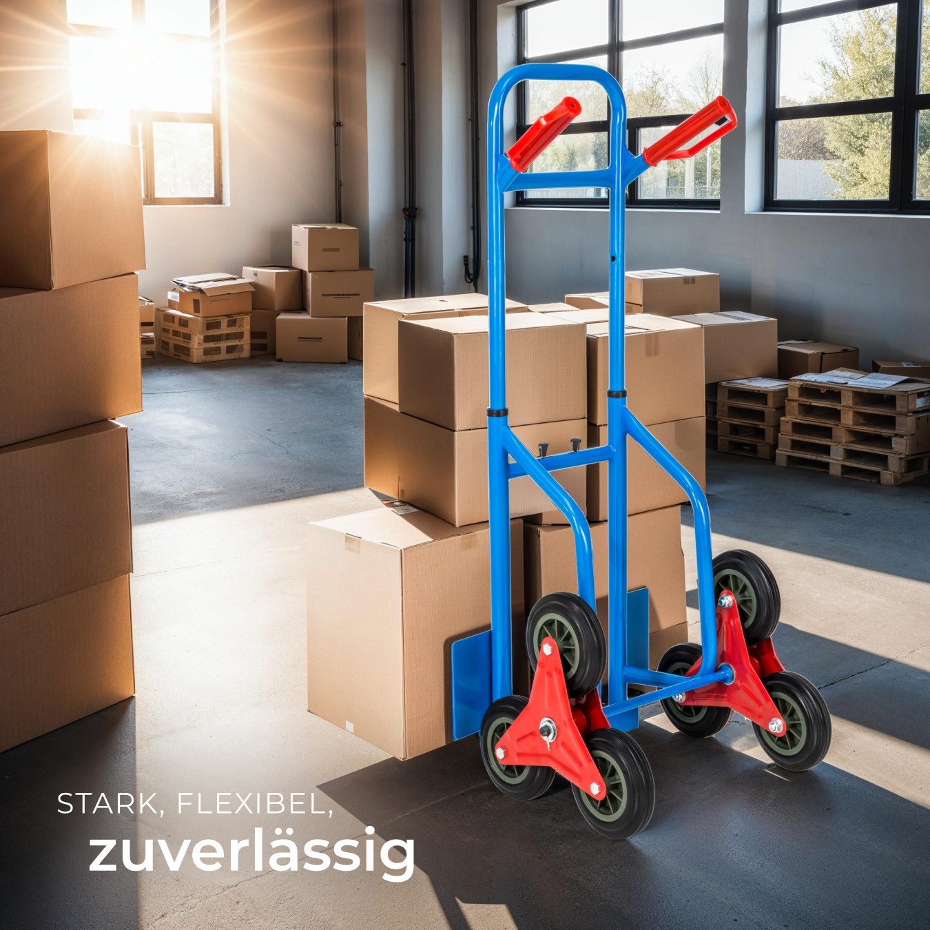 tectake sack truck, stair climbing sack truck, with steel frame