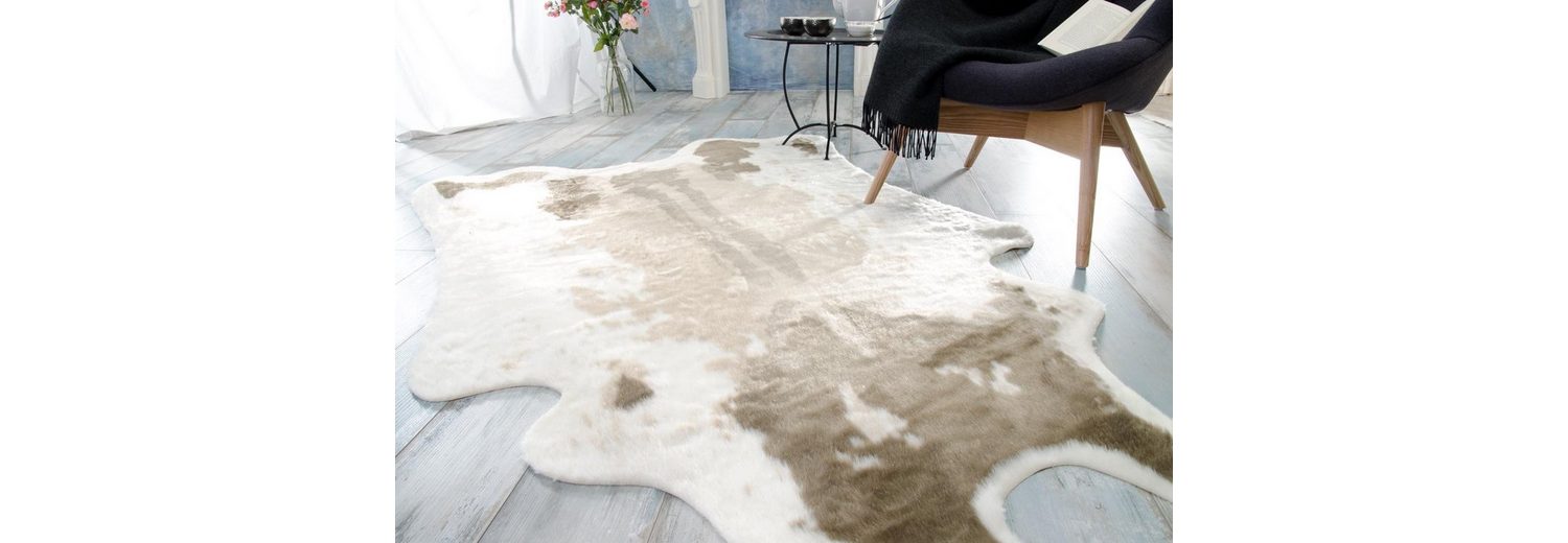 Fellteppich »Kuhfell Teppich, Fellteppich aus Kunstfell, elegant und flauschig«, Wohnen und