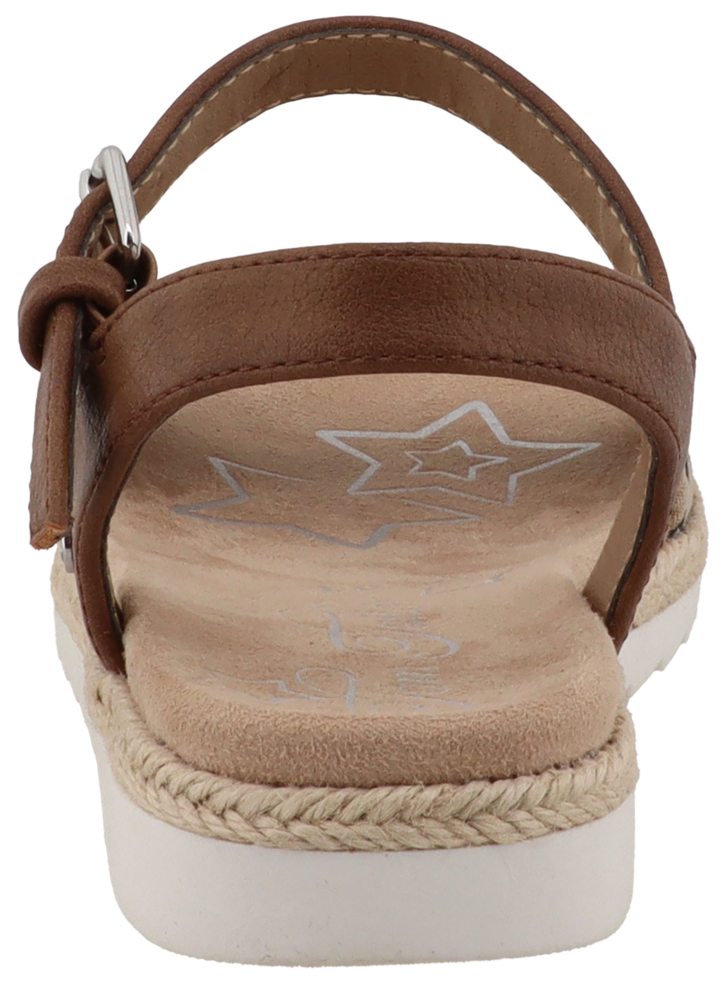 TOM TAILOR Resa Riemchensandale Sommerschuh, Sandalette im angesagten Animal-Look