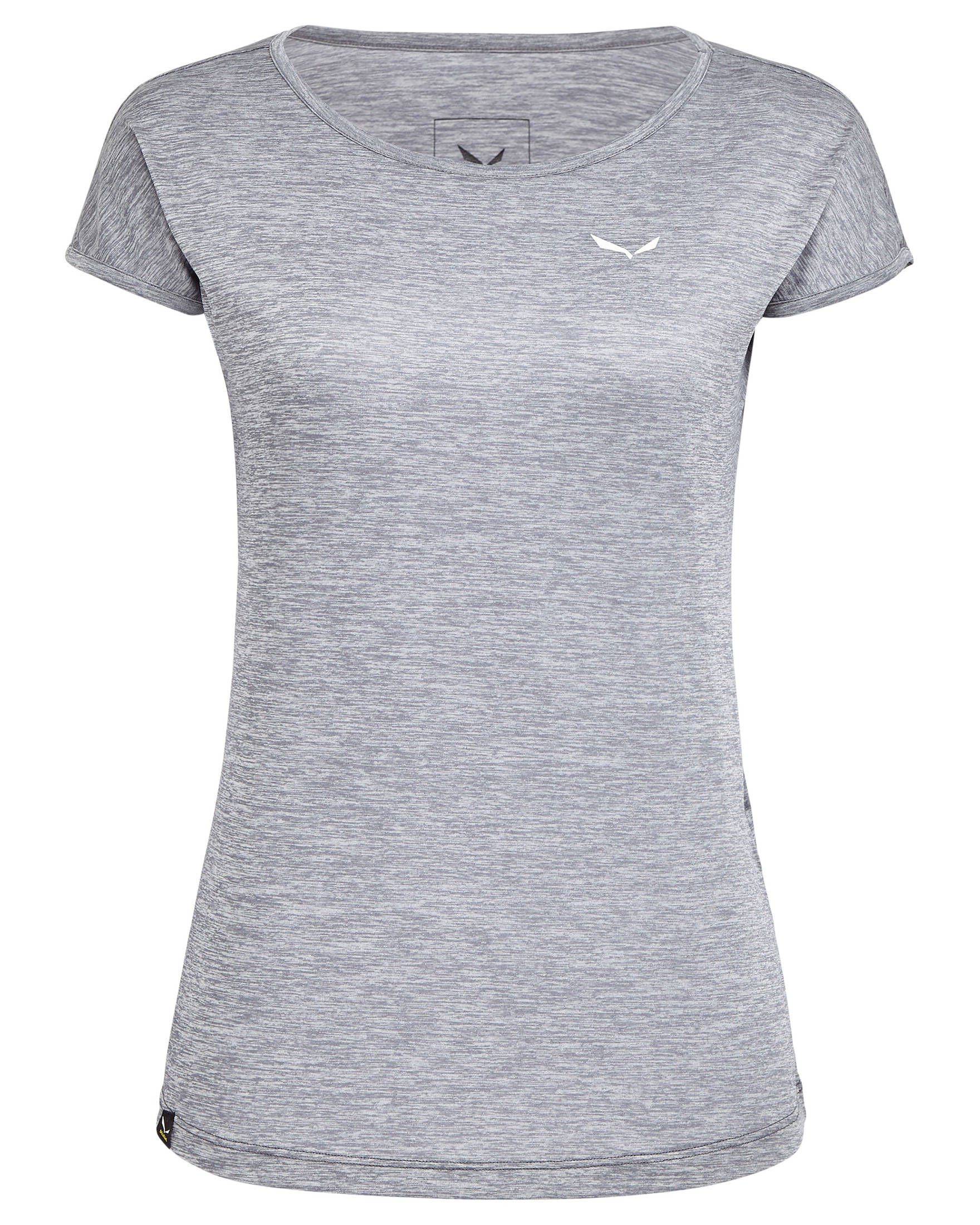 "Puez T-Shirt (1-tlg) T-Shirt Damen Salewa Melange Dry'ton" grau (231)