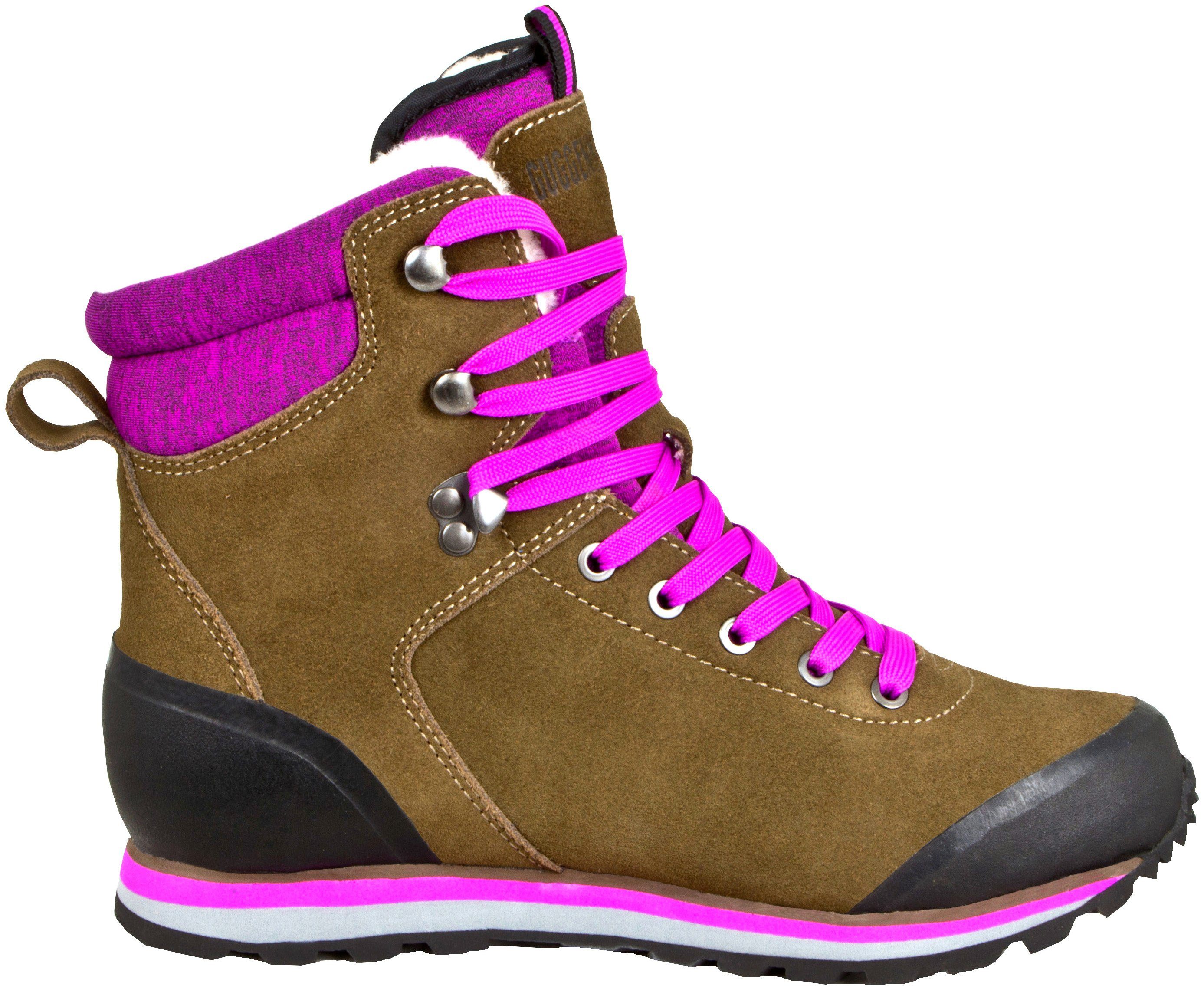 GUGGEN Mountain Damen Winterstiefel Wanderstiefel Wanderschuhe Fellstiefel HPM59 Stiefel Fell warm Schneestiefel Damenwinterstiefel Bergstiefel Lammfell