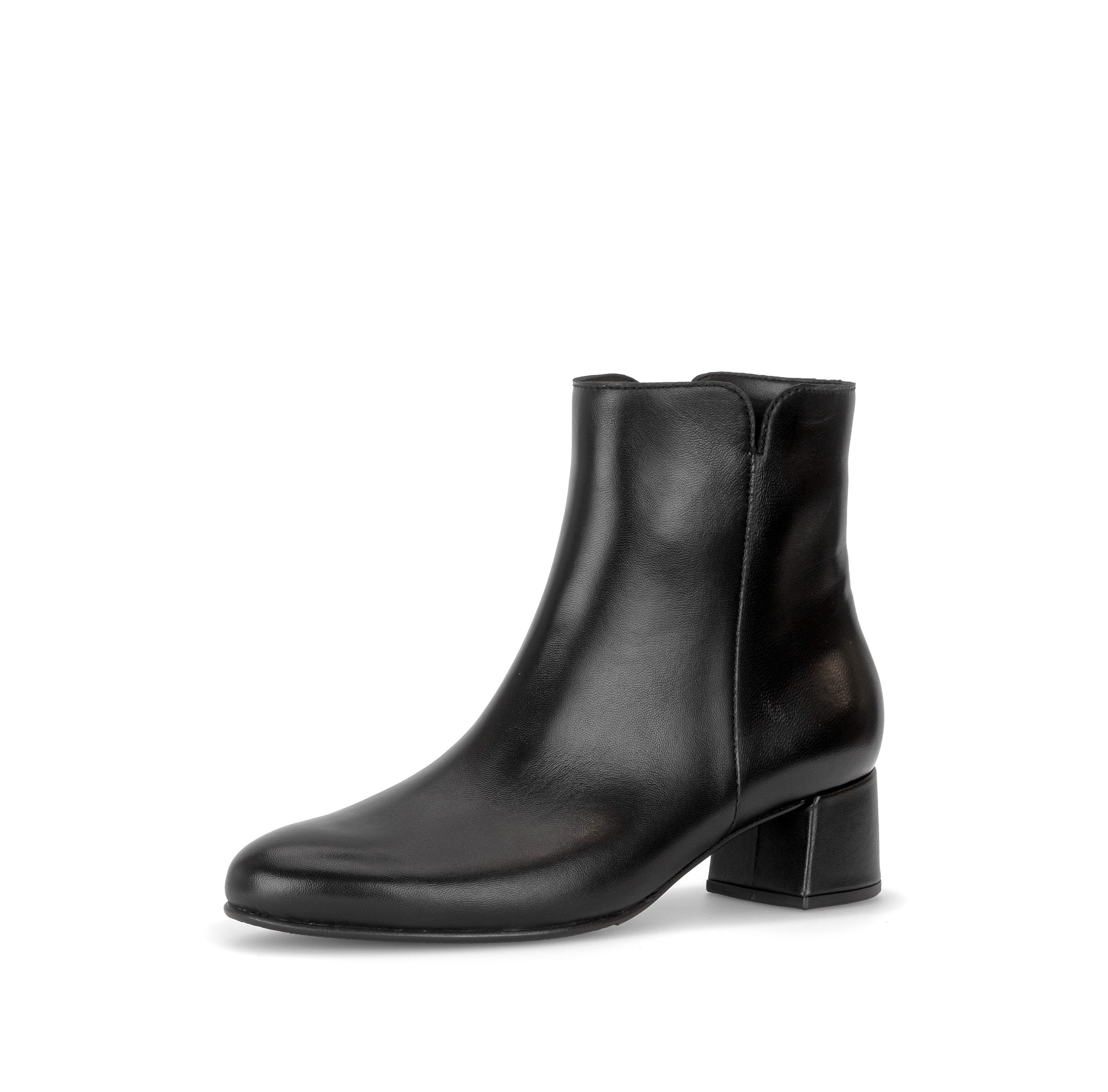 Gabor Stiefelette Blockabsatz, Ankleboots mit praktischem Reißverschluss, schmale Form