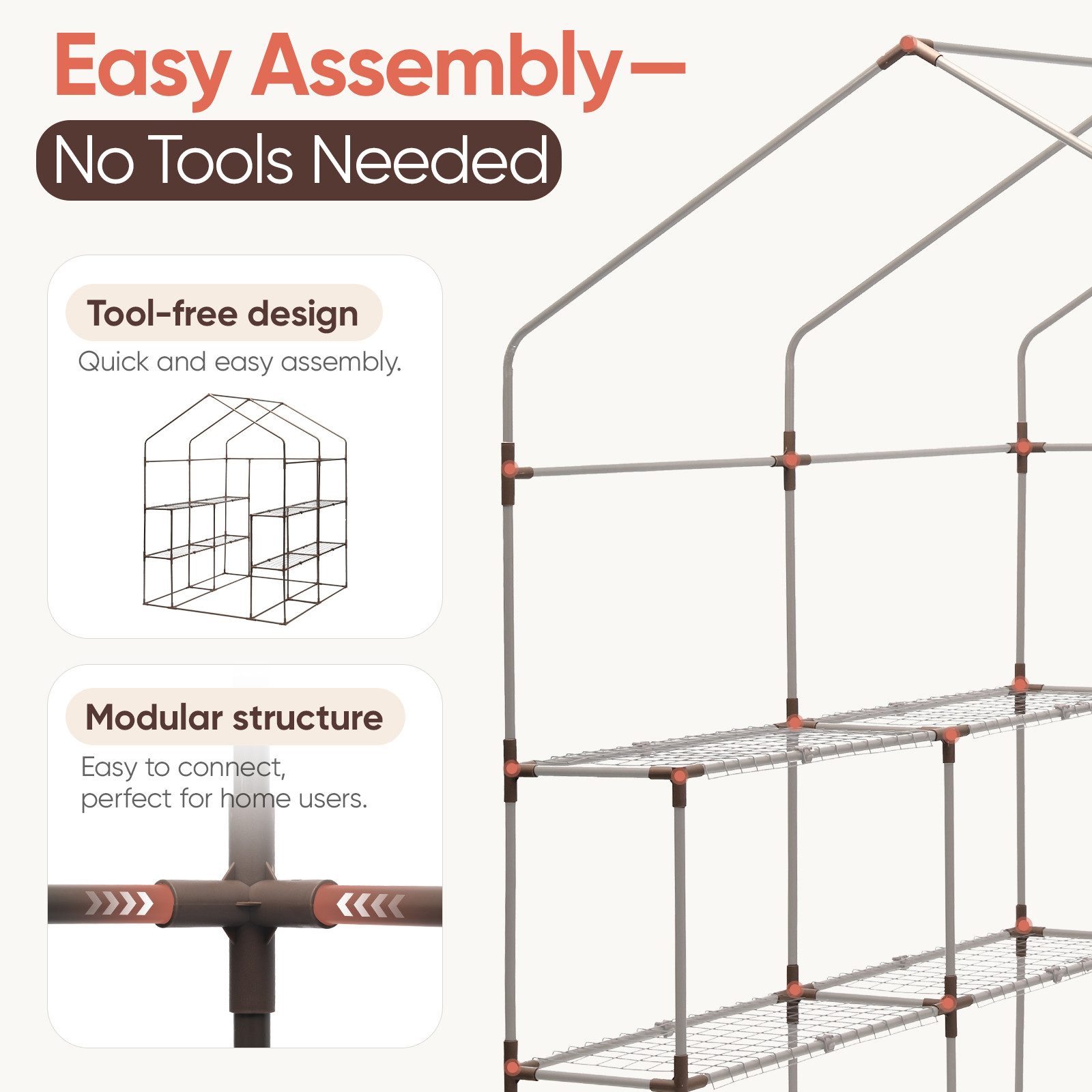 Sekey Gewächshaus Begehbares Foliengewächshaus mit 8 Regalebenen, Treibhaus günstig online kaufen