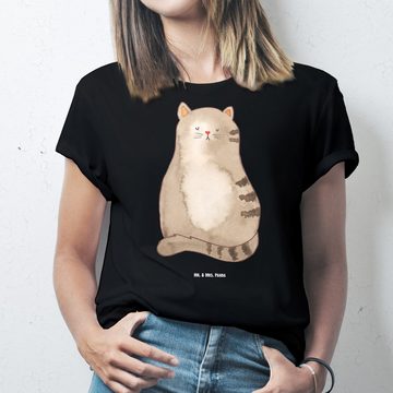 Mr. & Mrs. Panda T-Shirt Katze Sitzen - Schwarz - Geschenk, Liebe, Schlafshirt, Sprüche, Herrn (1-tlg)