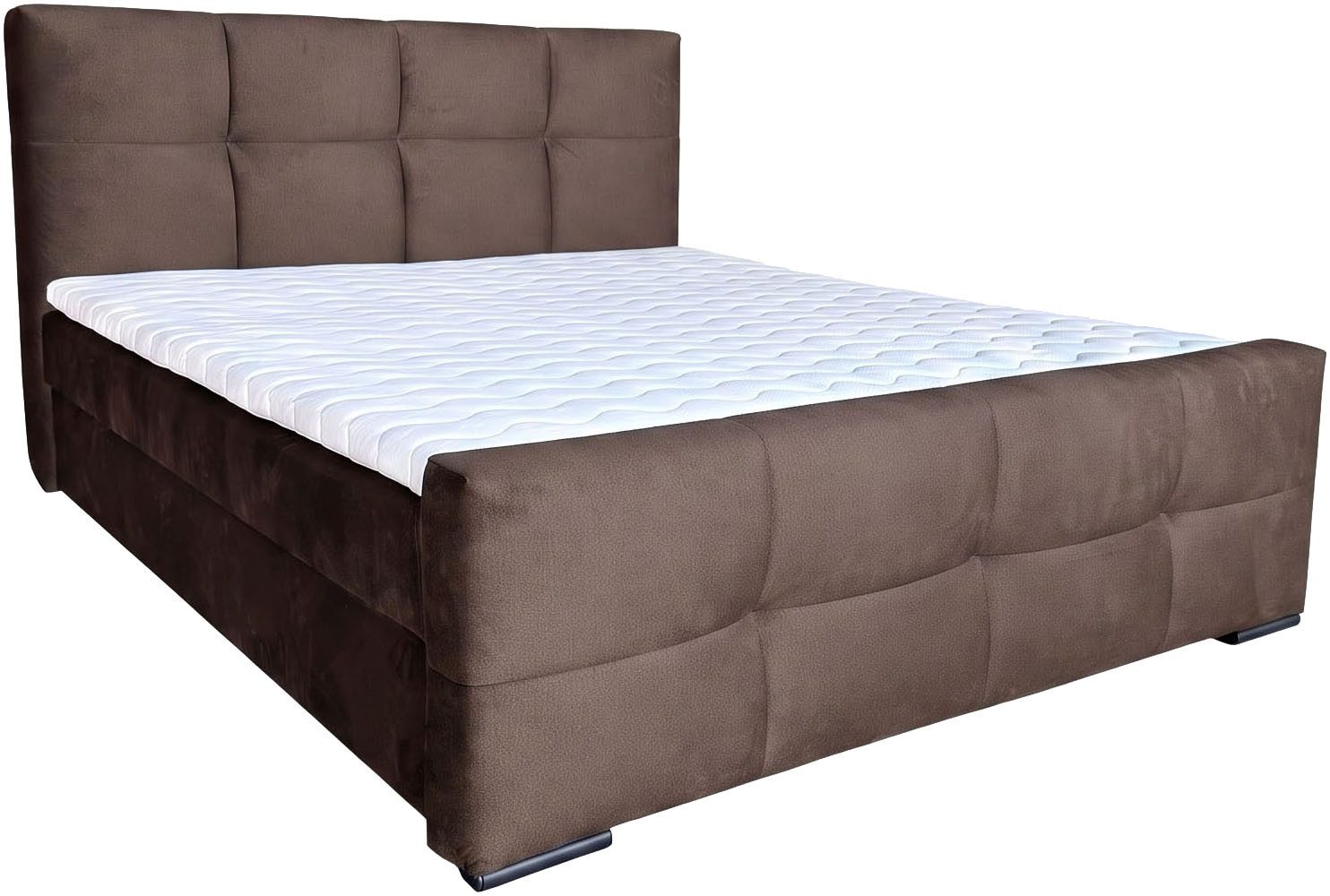 OTTO home Boxbett RISE, Polsterbett mit Bettkasten, inkl. Taschenfederkernmatratze H3, inkl. Kaltschaumtopper, Luxus-Mircofaser-Bezug, Liegefläche 180x200 cm