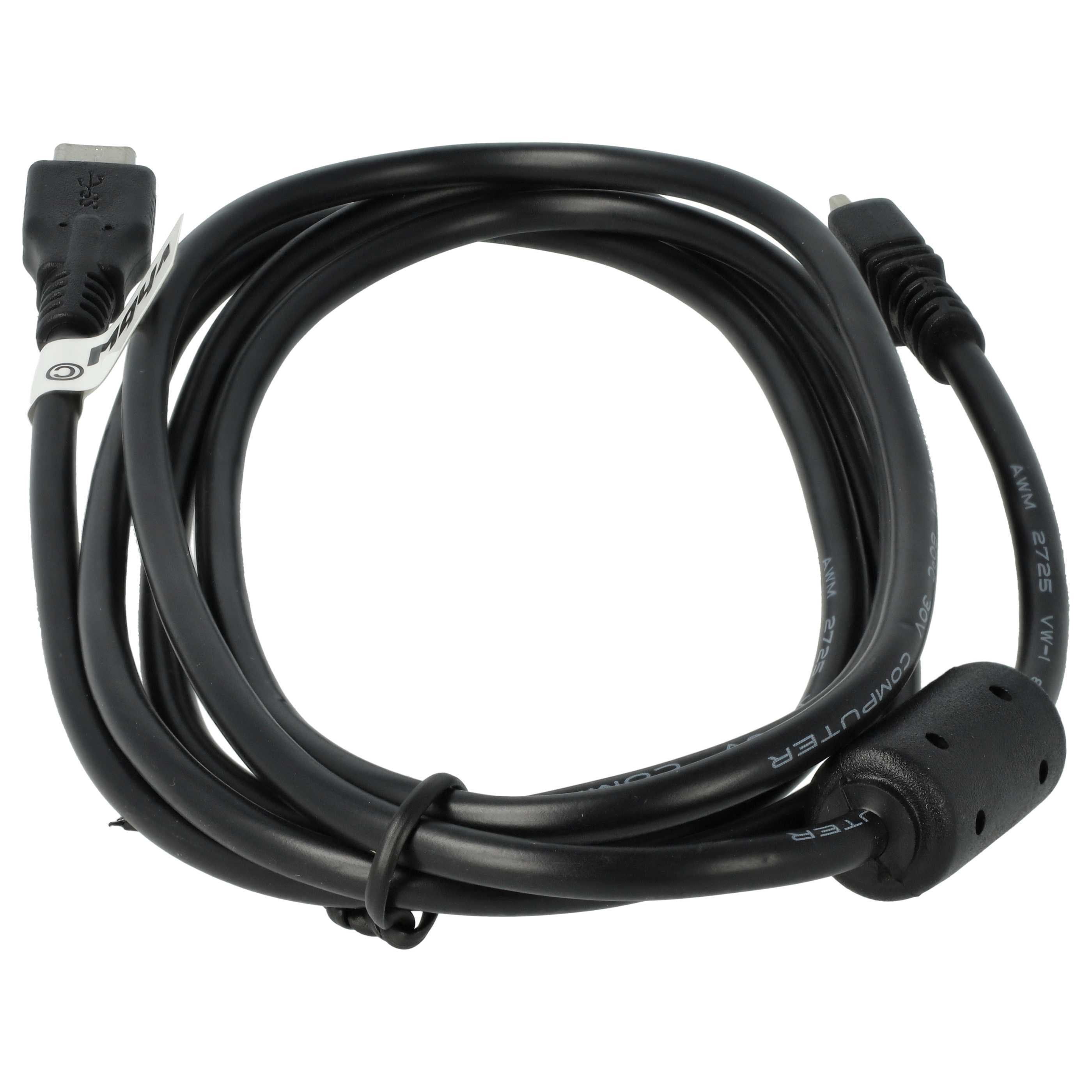 vhbw passend für Nikon Coolpix S3300, S5, S500, S620, S230 S4, S600, S220, USB-Kabel, (100 cm), Kompatibler USB-C-Kabel Adapter für Fotoapparat – Bild 4 von 5