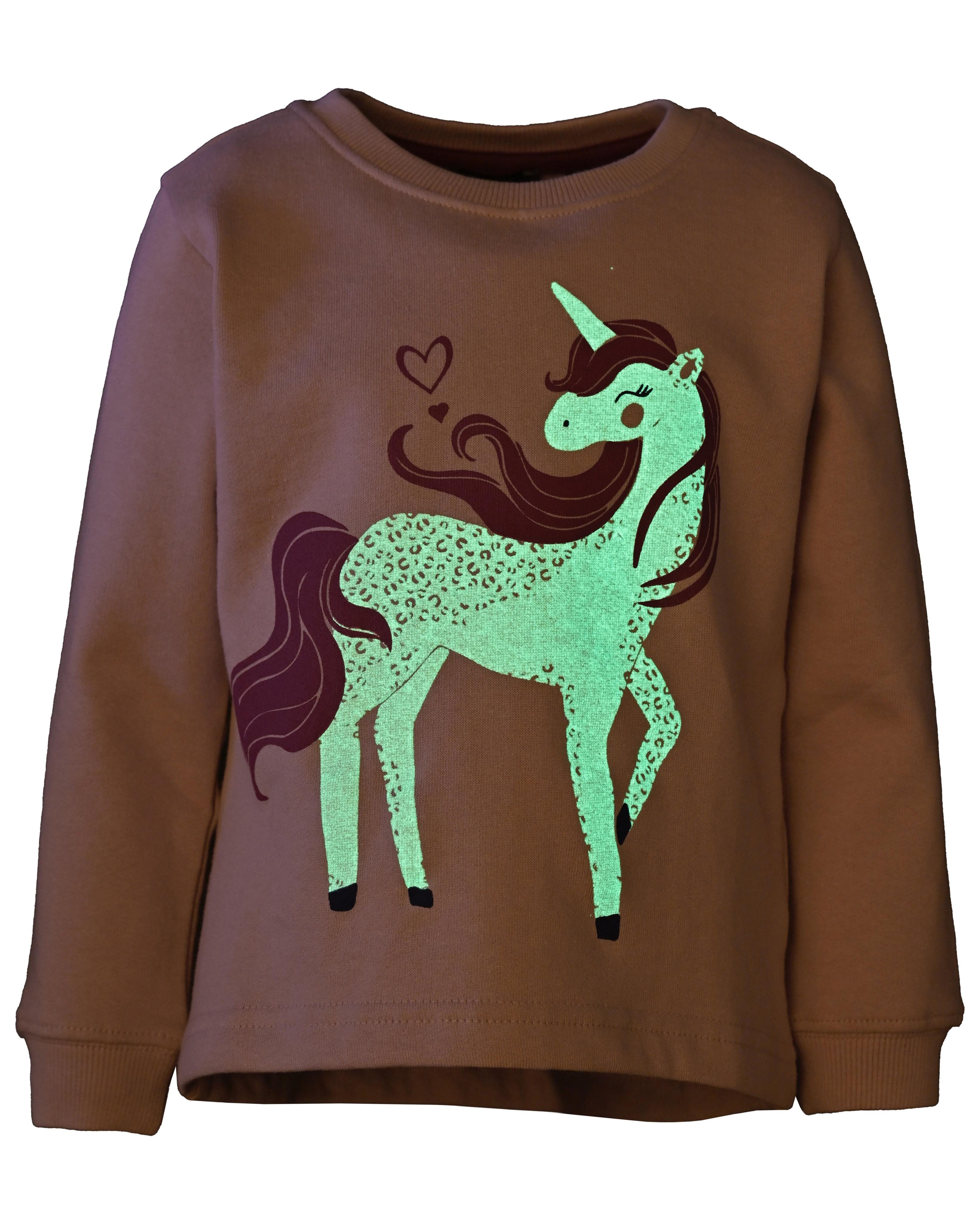 Blue Seven Sweatshirt Druck mit "Glow-in-the-dark" Effekt