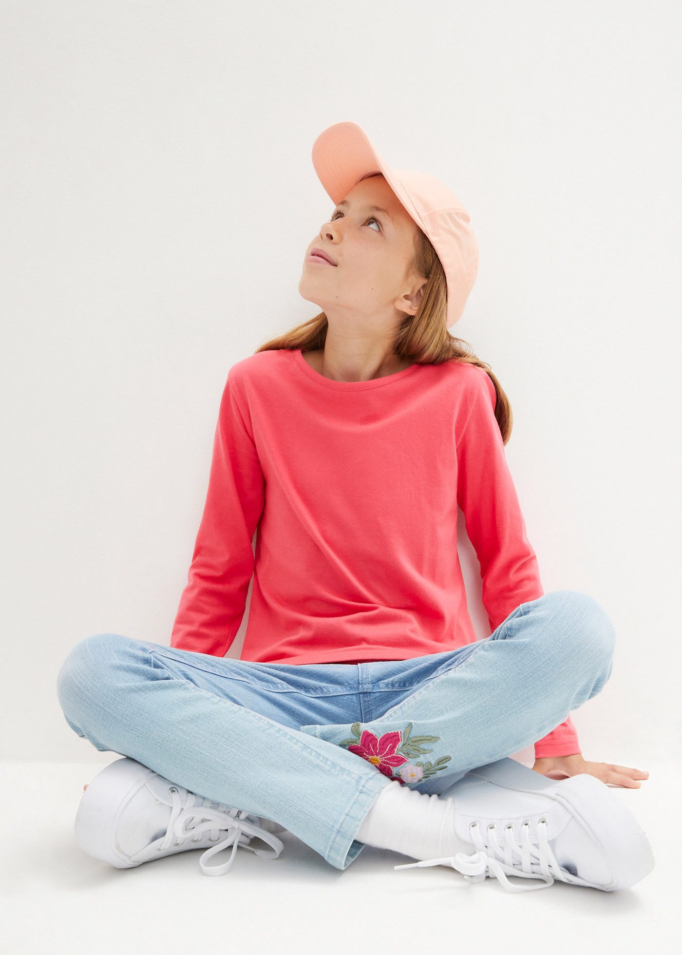 bonprix Langarmshirt (Packung, 3-tlg., 3) Langarmshirt aus reiner Baumwolle (3er Pack)