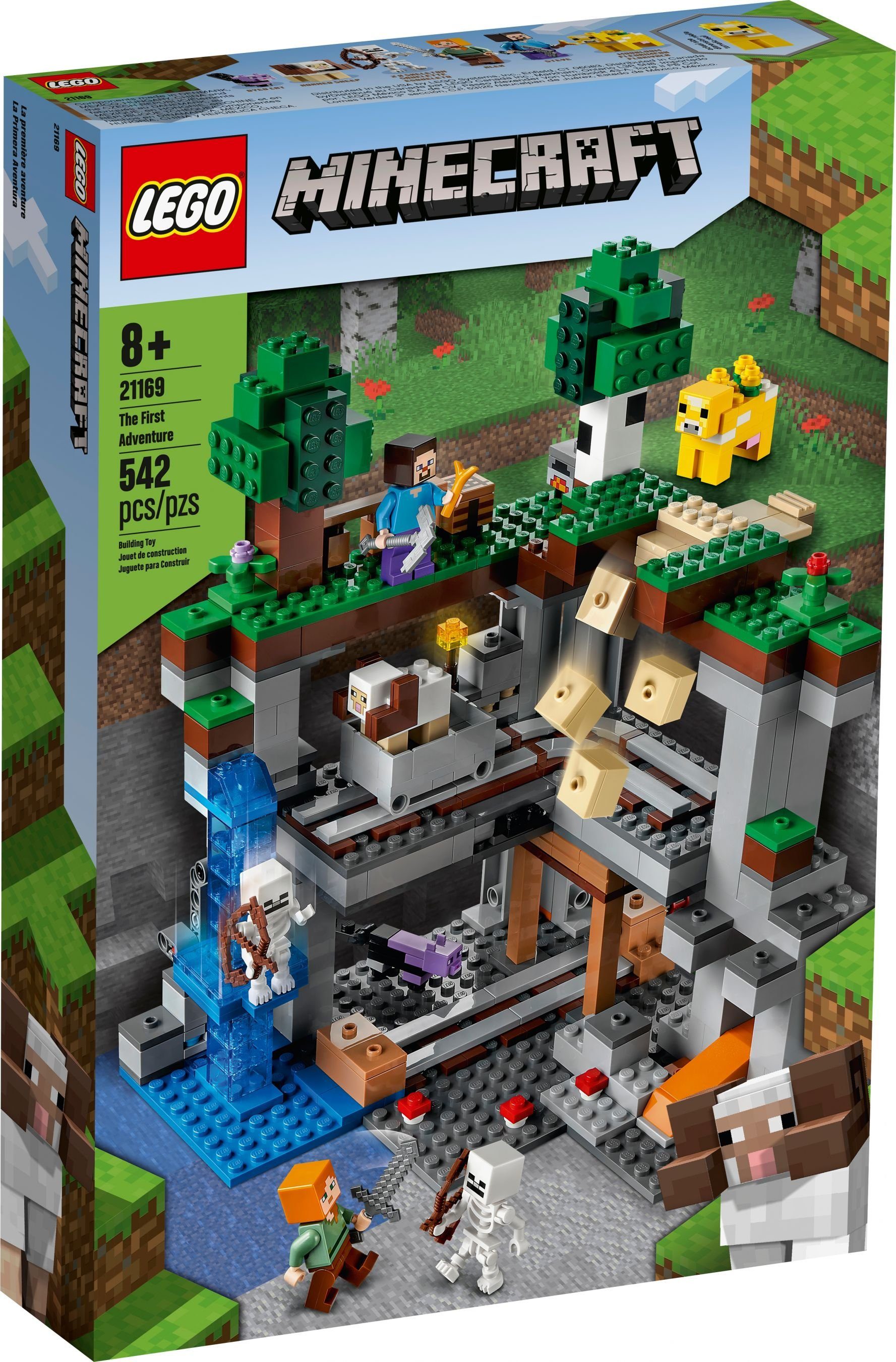 LEGO® Konstruktionsspielsteine LEGO Minecraft™ - Das erste Abenteuer, (542 St)