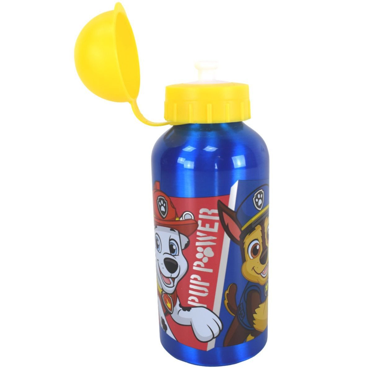 Stor Trinkflasche Aluminium Flasche für Kinder 400 ml PawPatrol Pup Power mit Kappe, extra