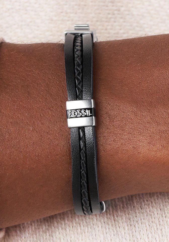 Fossil Armband Schmuck Geschenk Edelstahl Leder VINTAGE CASUAL