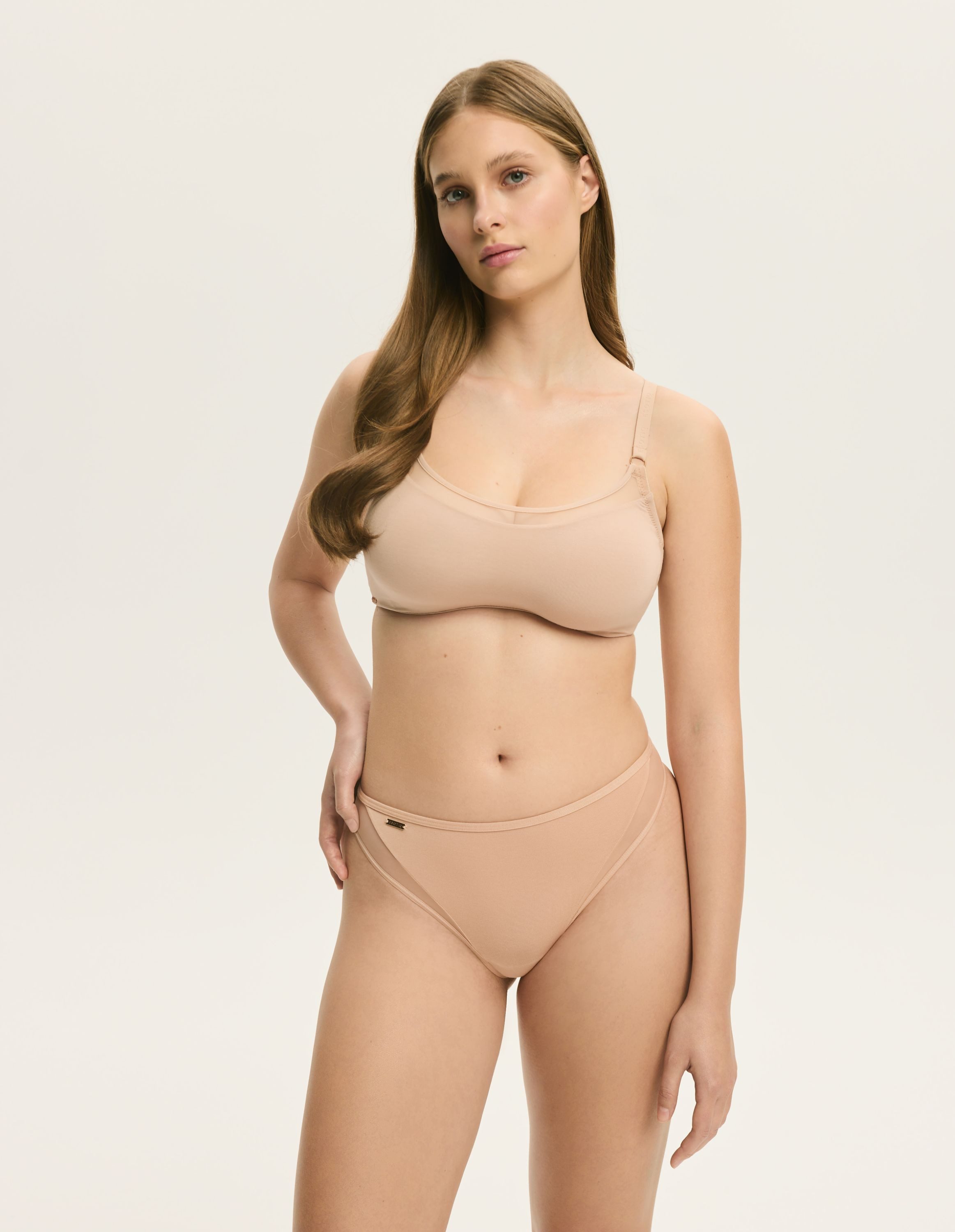 ESOTIQ String String Blissy, Modal Jersey, florales Muster, transparent