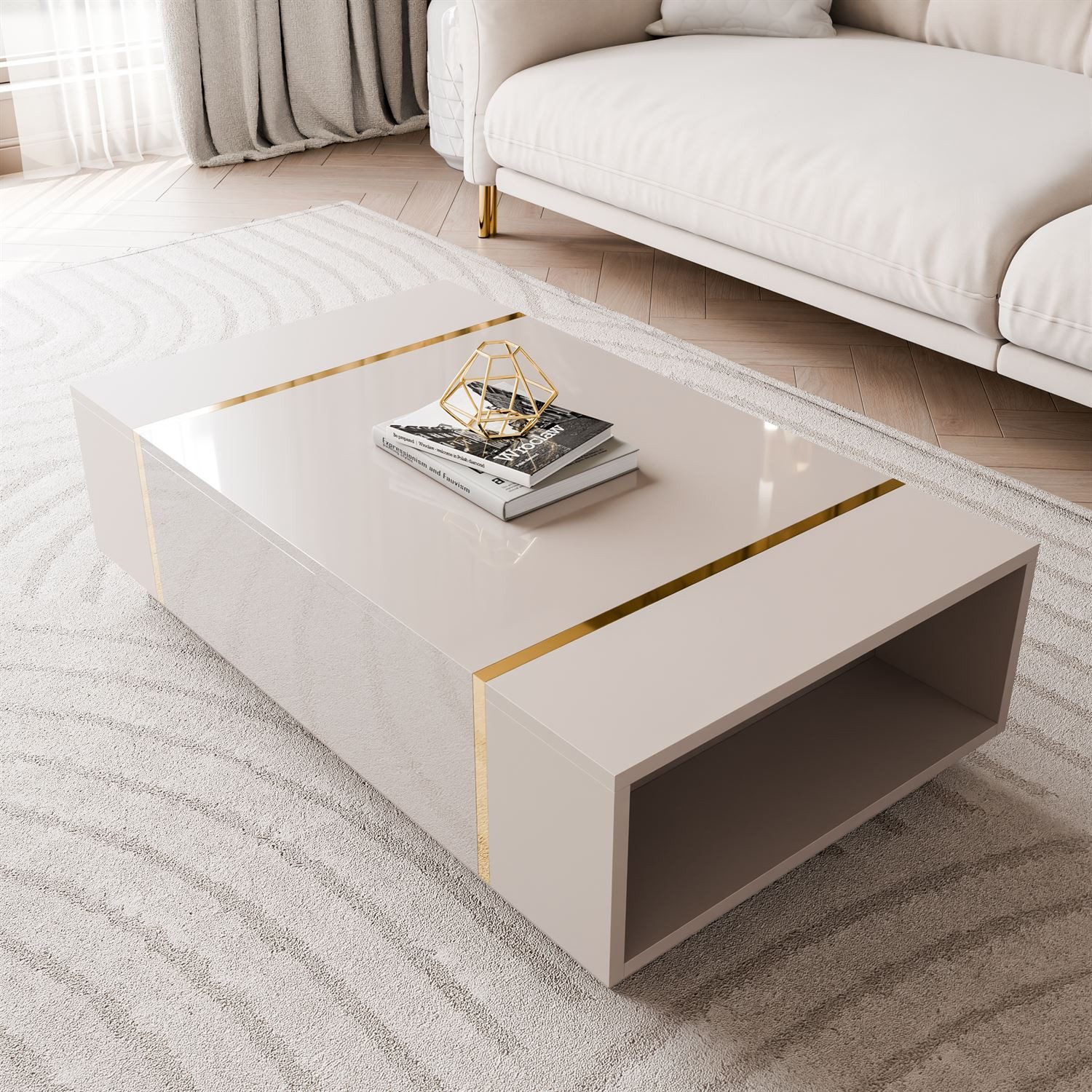 yourhouse24 Couchtisch ONYX Kaschmir Gold Beine – Bild 4 von 5