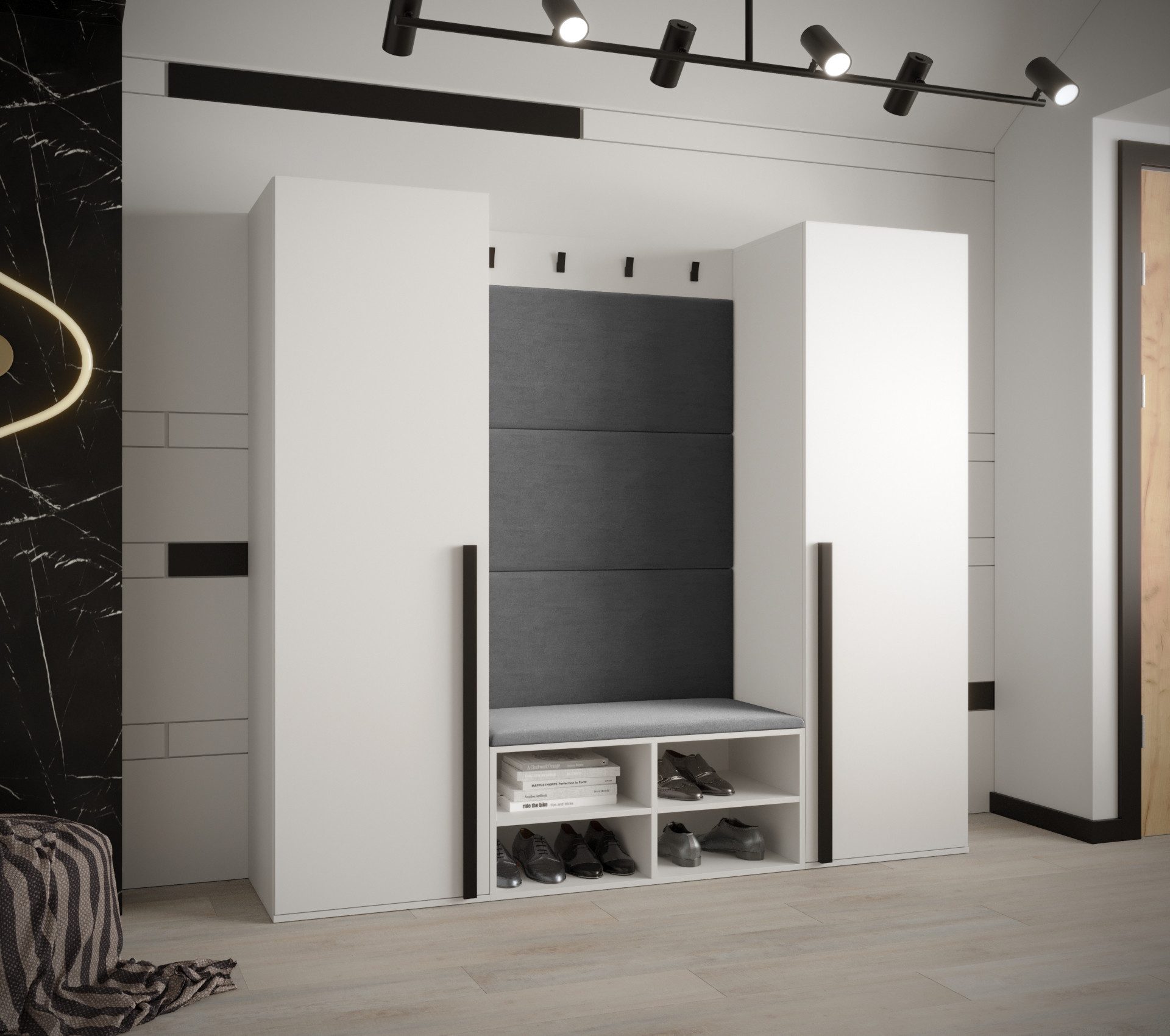 ABIKS MÖBEL Garderoben-Set MIRO Set 9, Garderobe mit gepolsterten Paneelen, günstig online kaufen