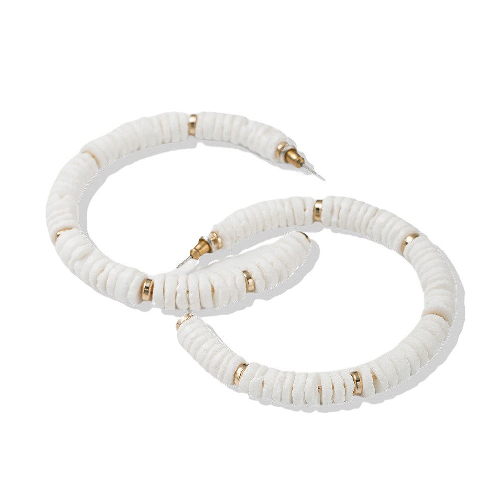 Firetti Paar Creolen Schmuck Geschenk Kupfer Ohrschmuck Ohrringe, Made in Germany - mit Muschelperle