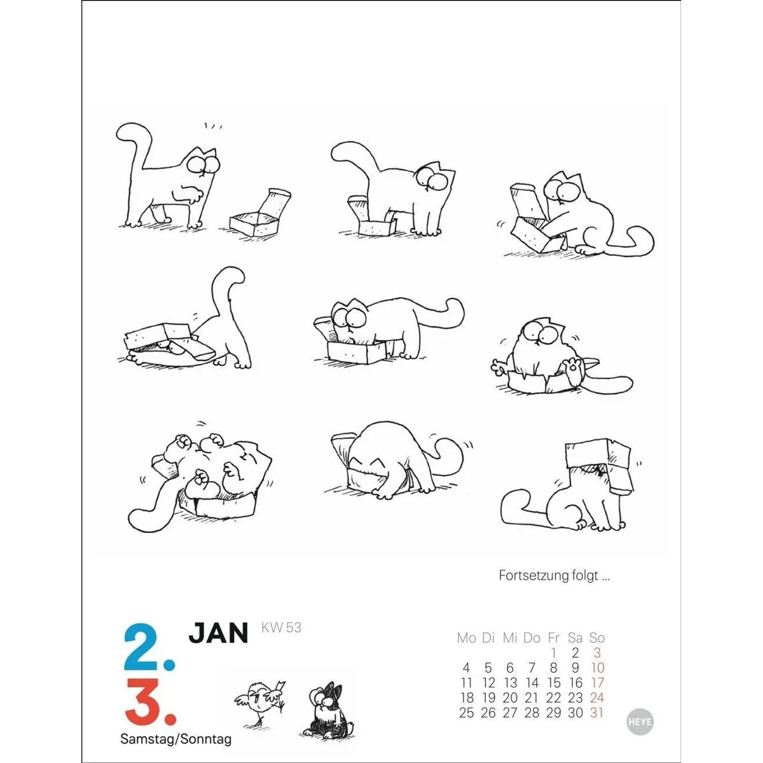 HEYE Abreißkalender Simons Katze Tagesabreißkalender 2027 – Bild 5 von 5