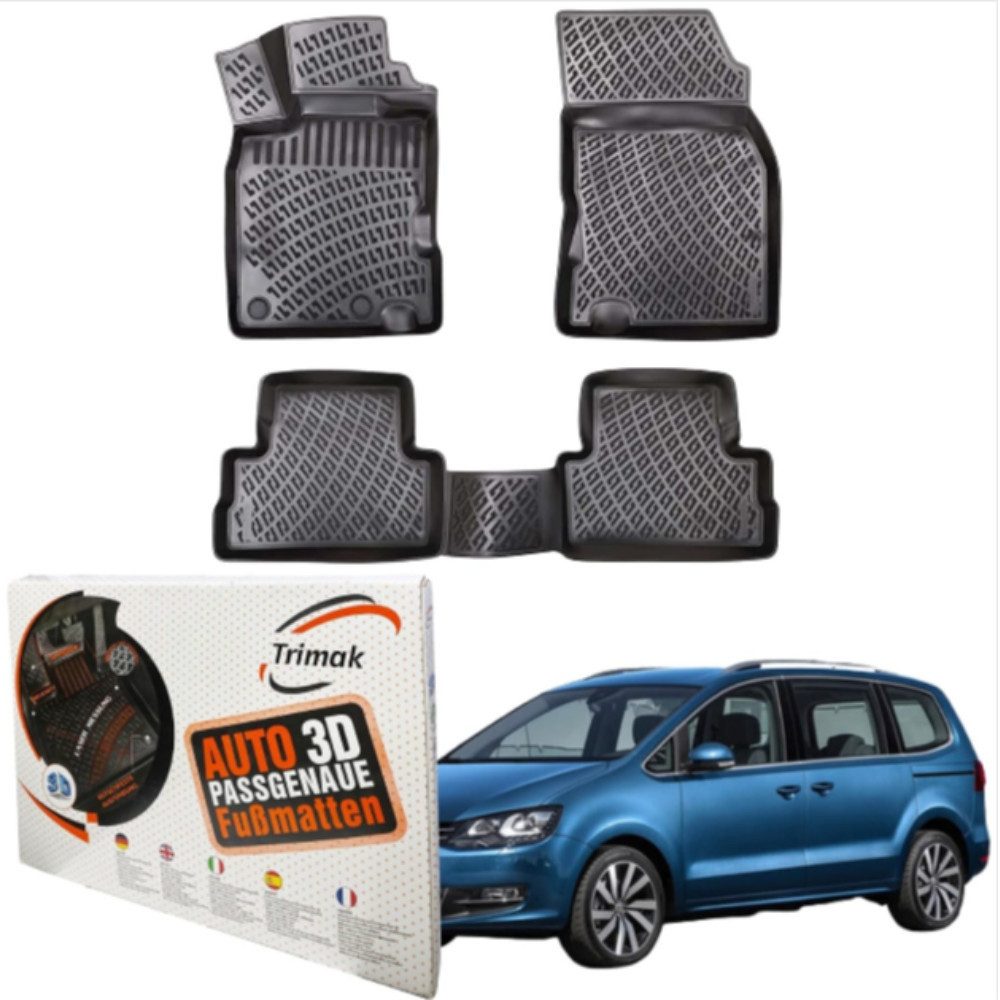 Passform-Fußmatten Oder Kofferraumwanne Oder Set kompatibel mit VW Sharan