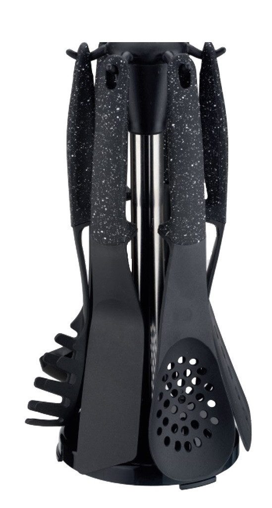 Cheffinger Kochbesteck-Set Küchenhelfer 7-teilig Spaghettiheber, Schöpfkelle, Pfannenwender (7-teiliges Set)