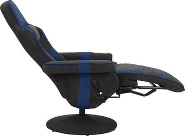 loft24 Gaming-Stuhl Finn, Dreh- und Relaxfunktion, Getränkehalter, gepolstert, Sitzhöhe 47 cm