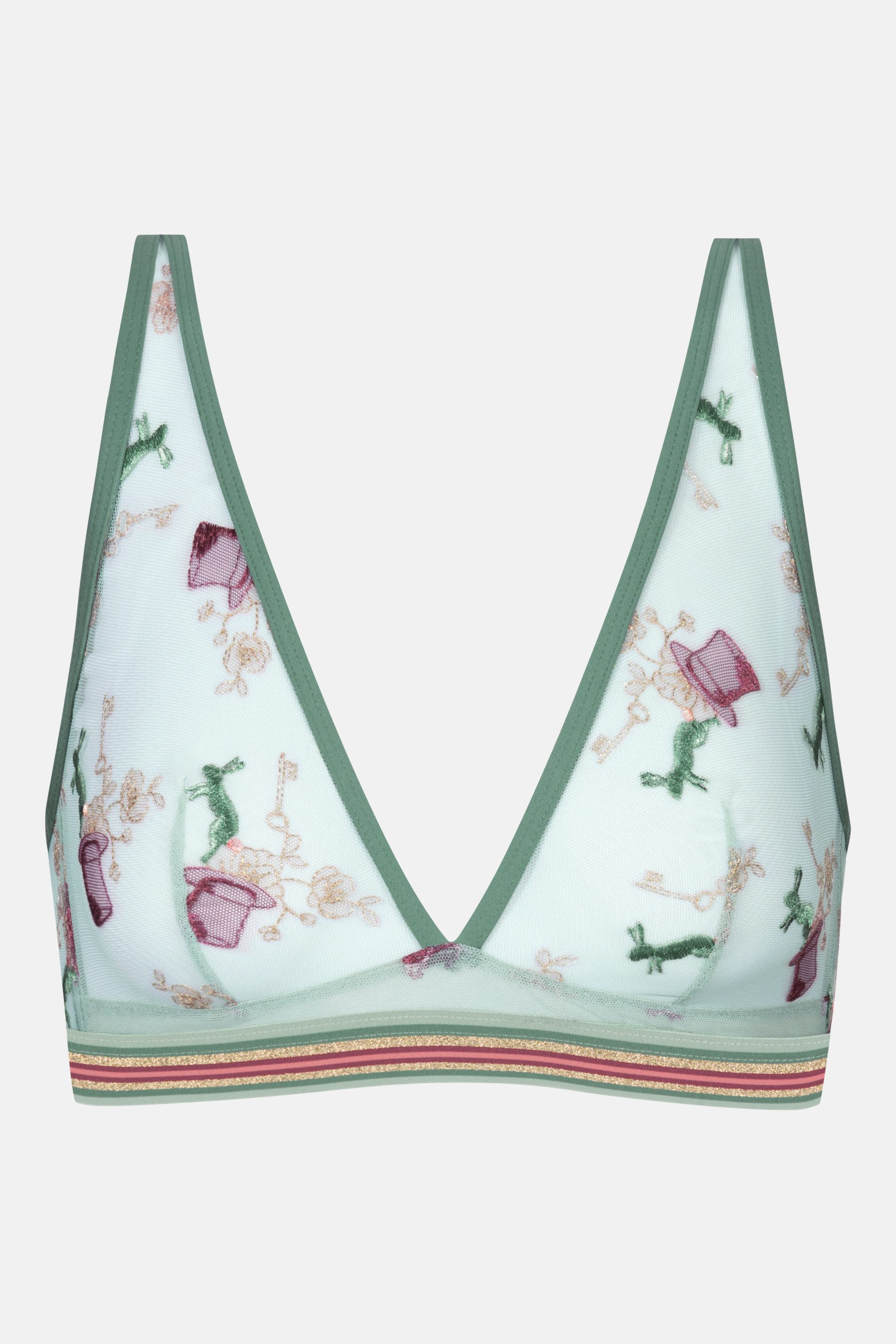Mey Triangel-BH Mey Damen Triangel-BH Serie Poetry Zap Zarapp (1-tlg., 1) Transparentes Triangel-Bralette, Tüll mit verspielter Stickerei