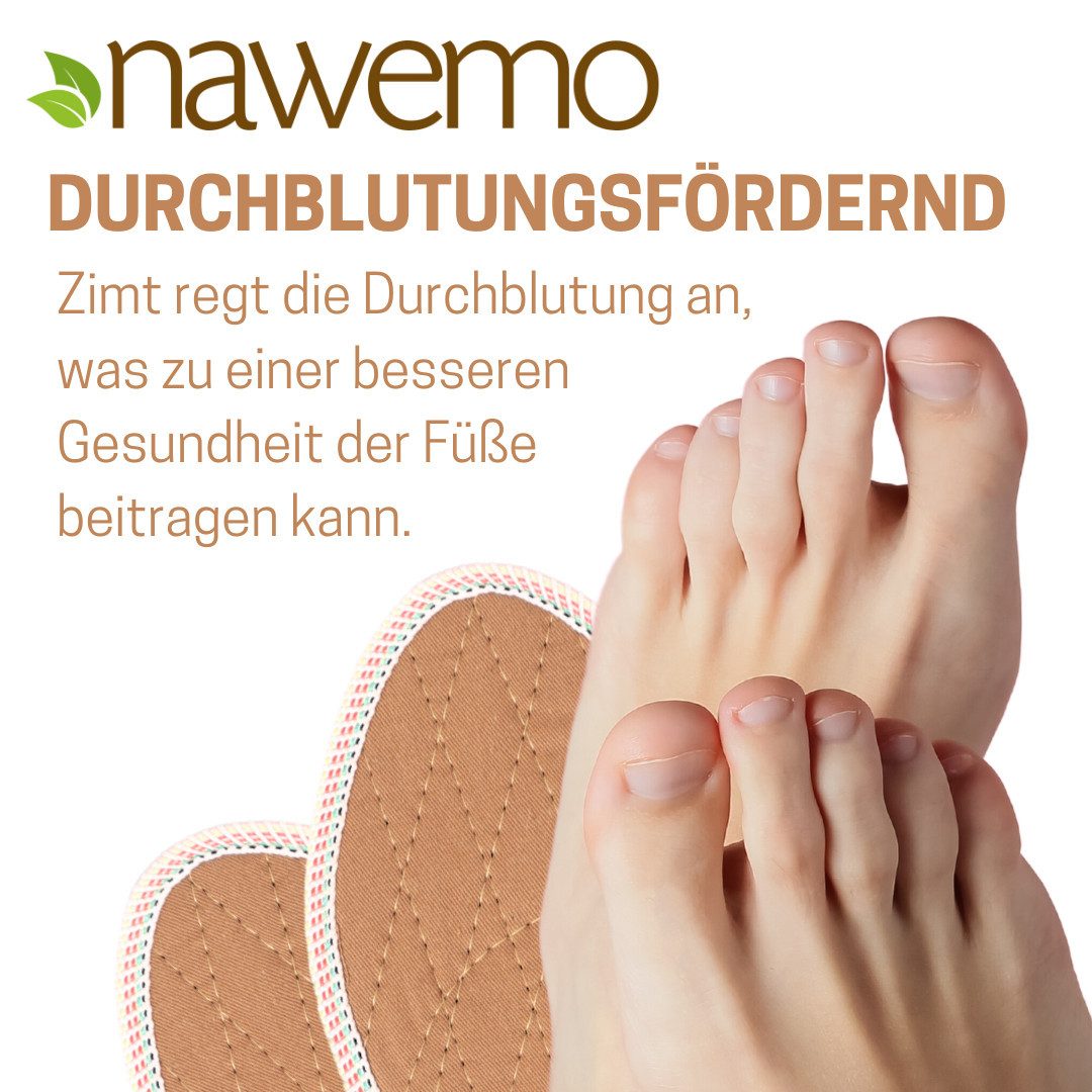 Nawemo Einlegesohlen Zimtsohlen Nawemo "braun", normale Passform, 1 Paar, reduzieren die Schweißbildung, neutralisieren unangenehme Gerüche