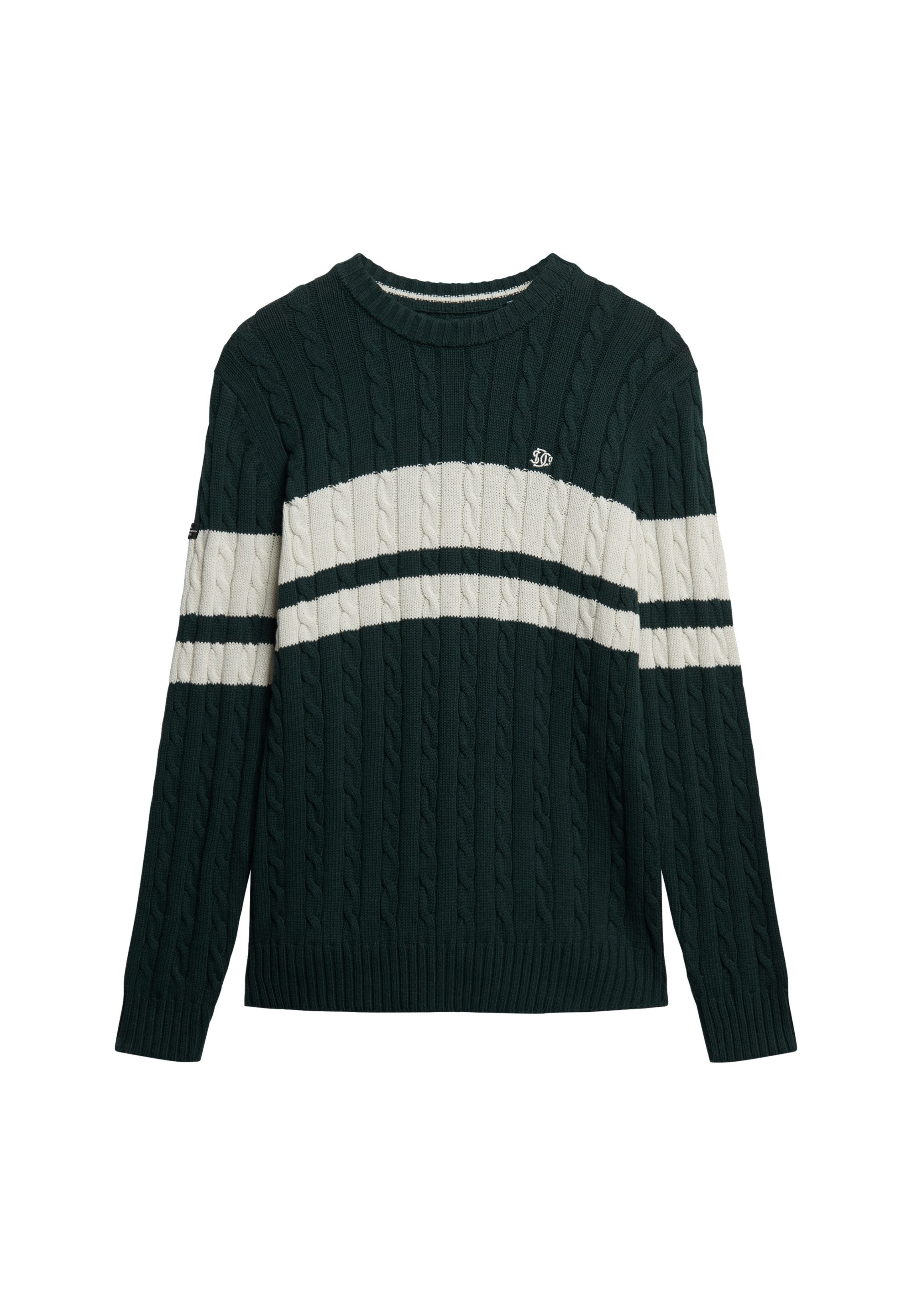 Strickpullover Cotton Stripe Cable Jumper