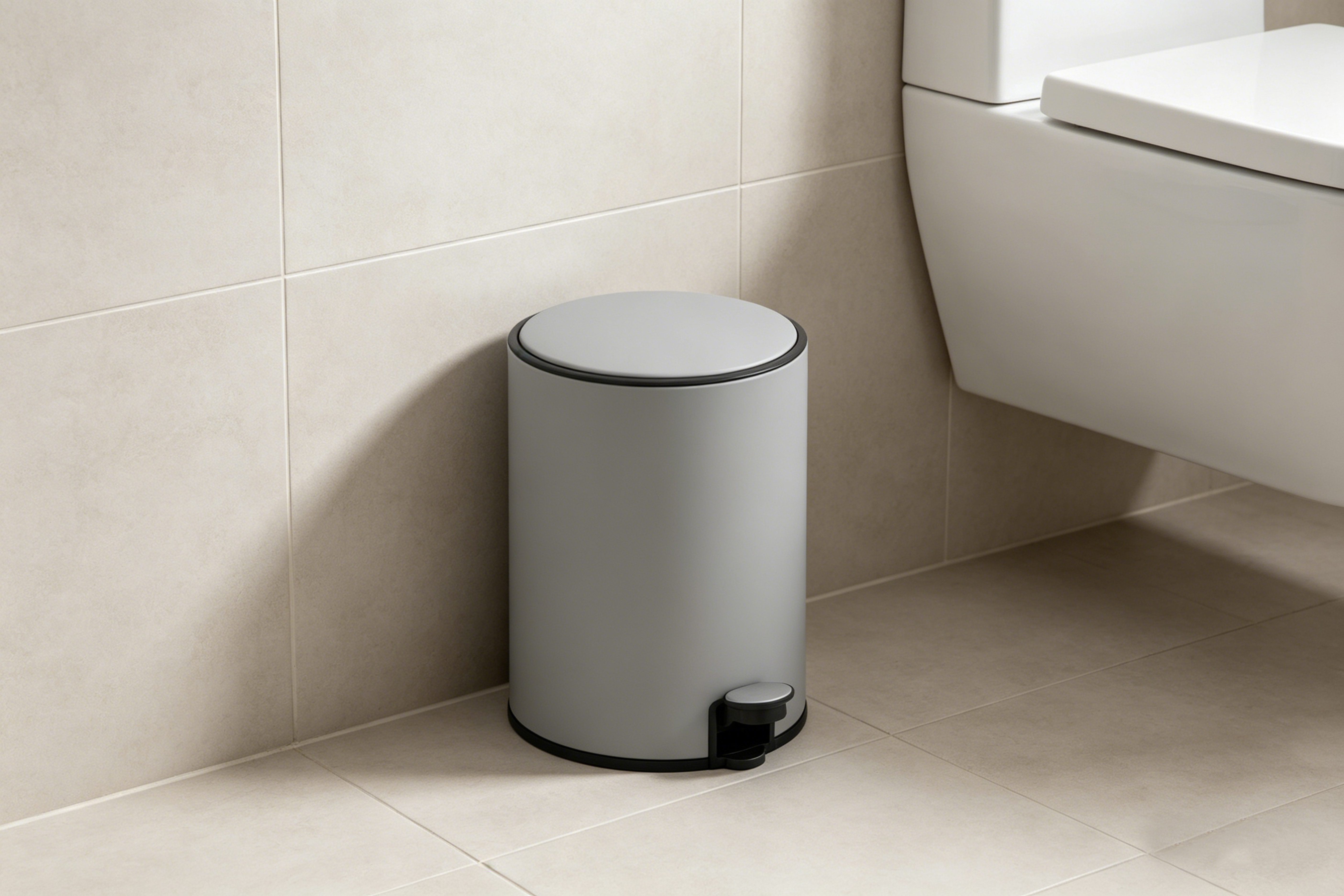 OTTO home Mülleimer Lennu, Soft Close, versteckter Griff, moderner Treteimer für Küche oder Bad, Abfalleimer mit Deckel